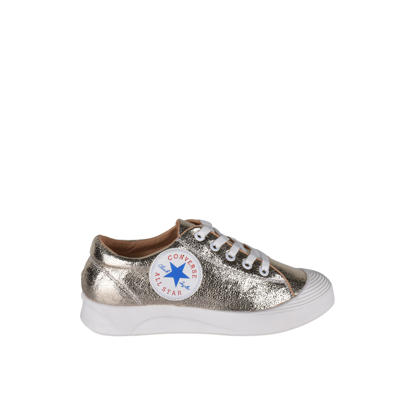Fashionable Sneaker With Trims gold Melouk