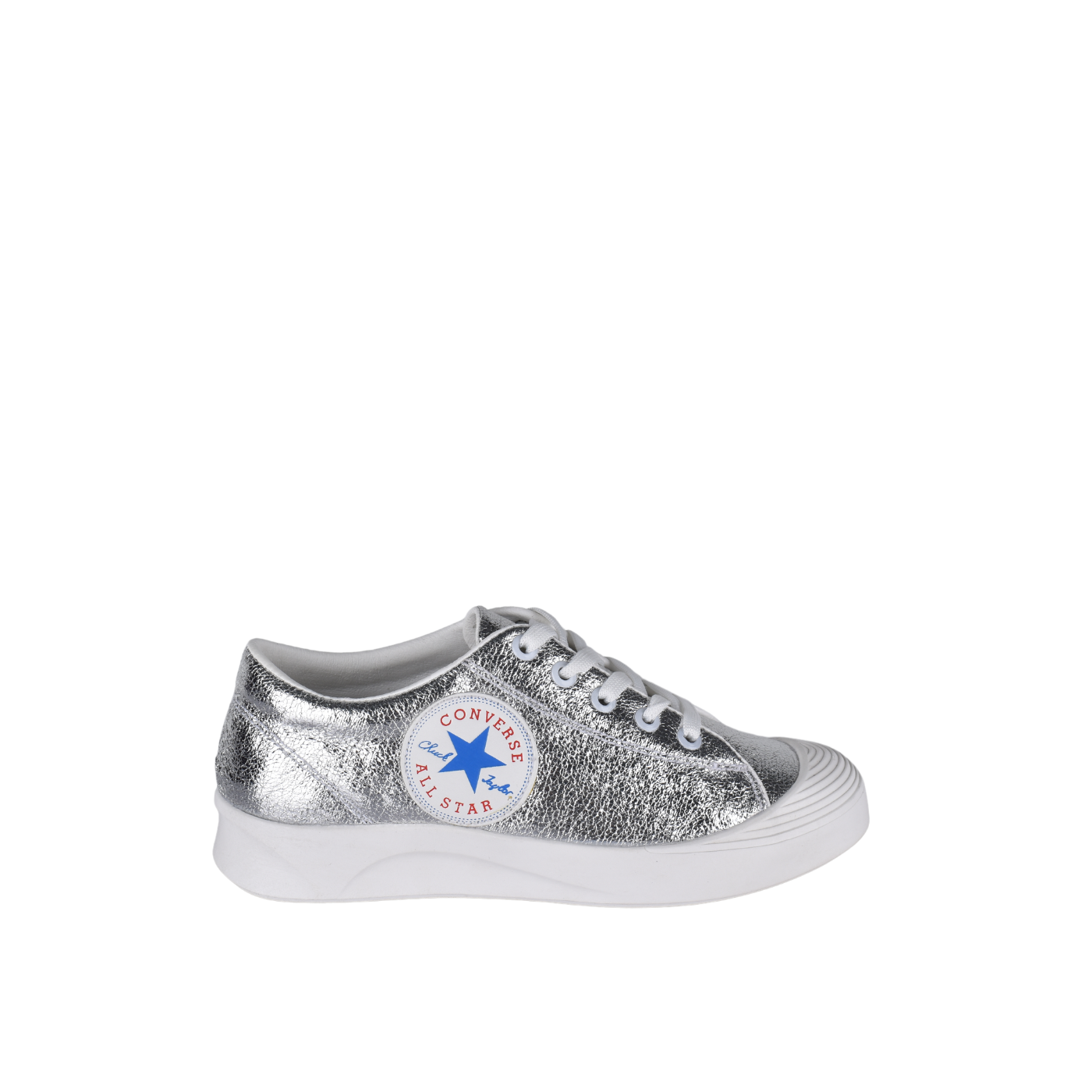 Fashionable Sneaker With Trims Silver Melouk
