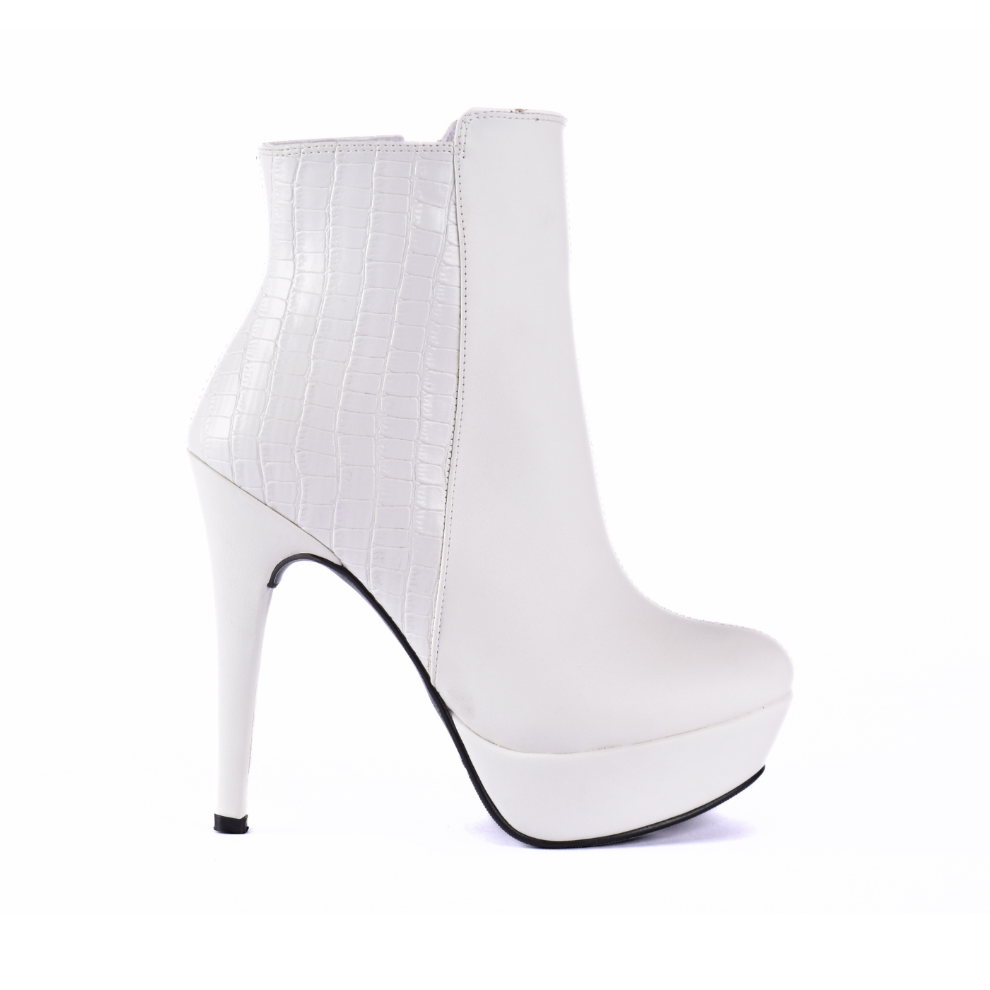 Pointed Heel Leather Half Boots Melouk