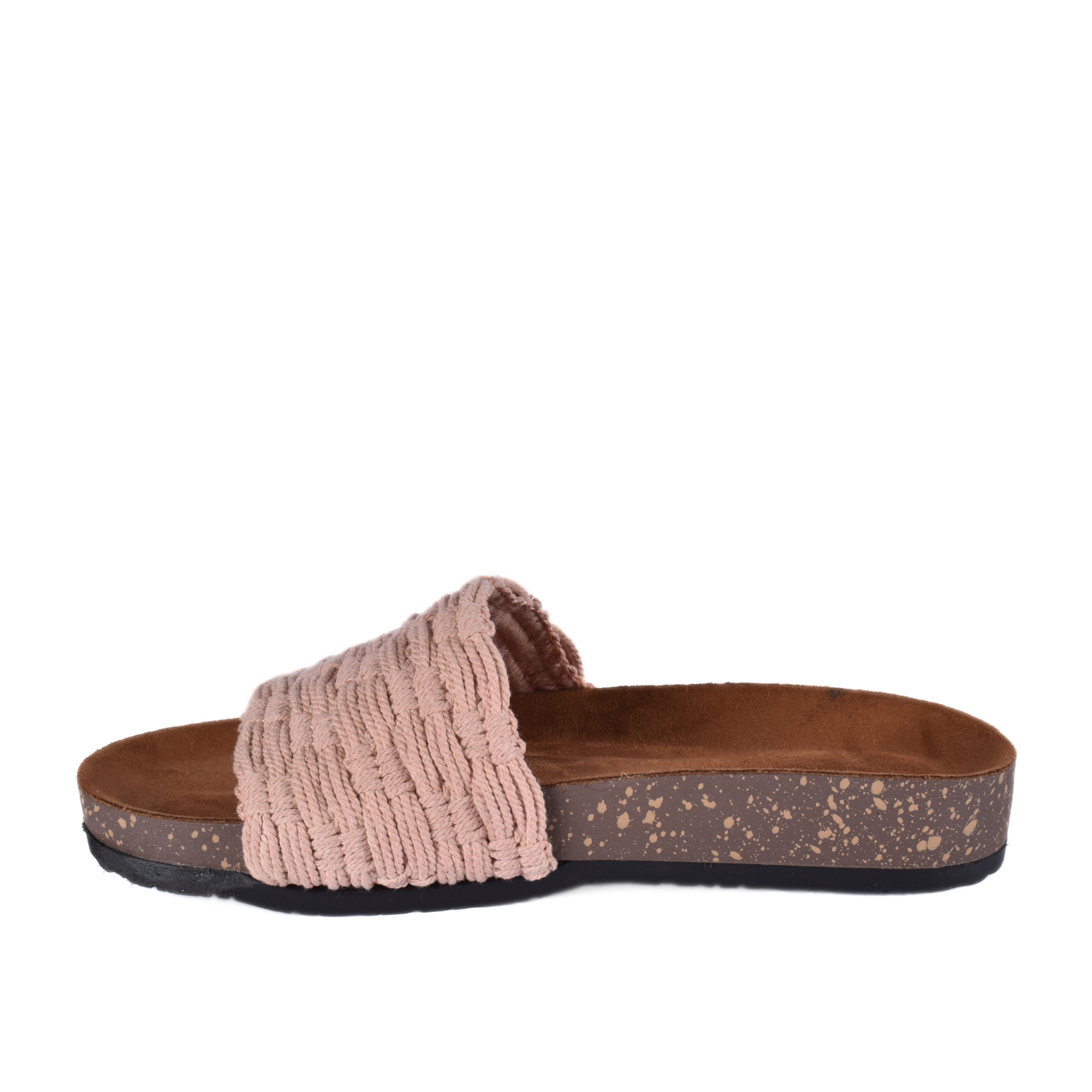 Embossed Leather Flat Slipper Melouk