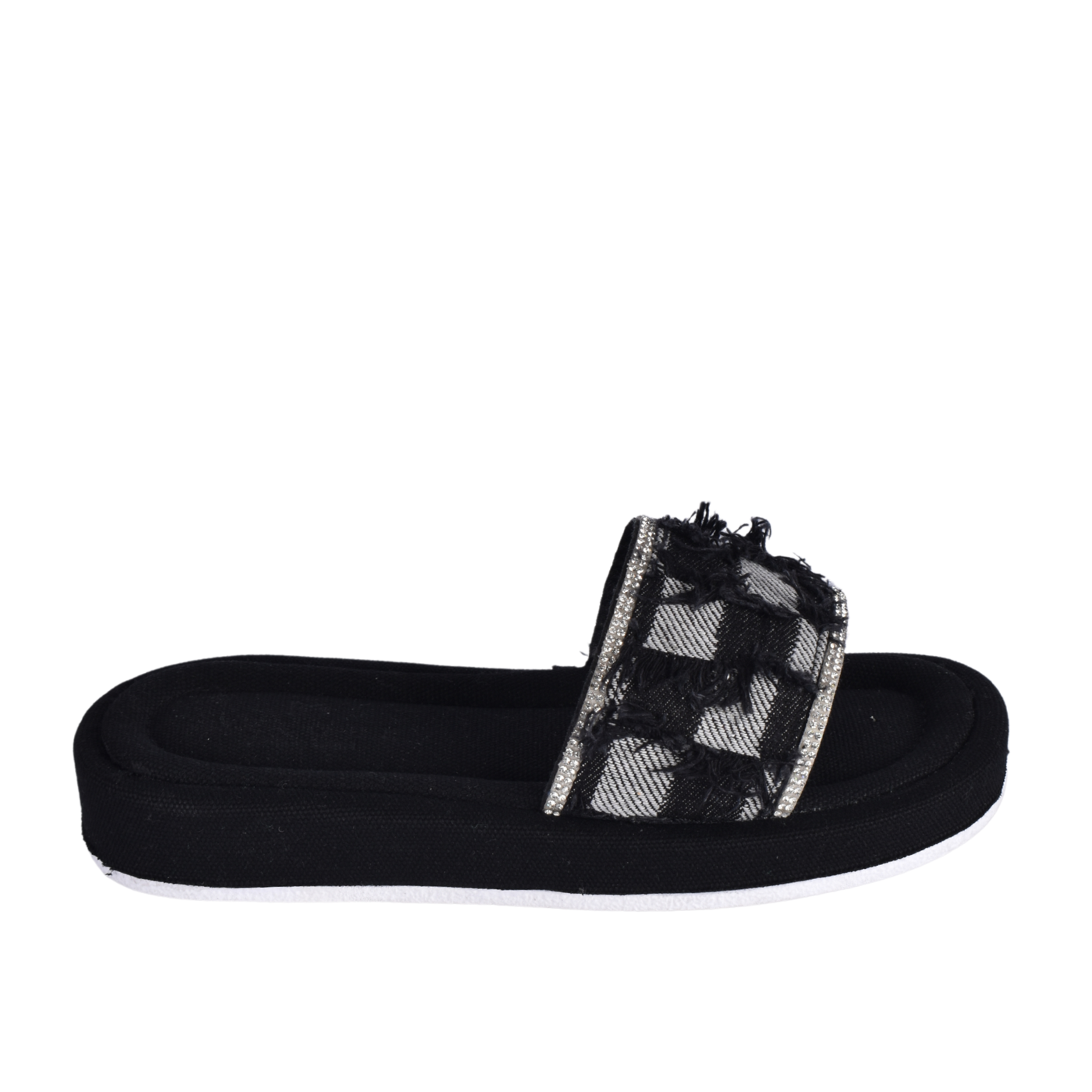 Textured Slide With Crystal Trim Melouk