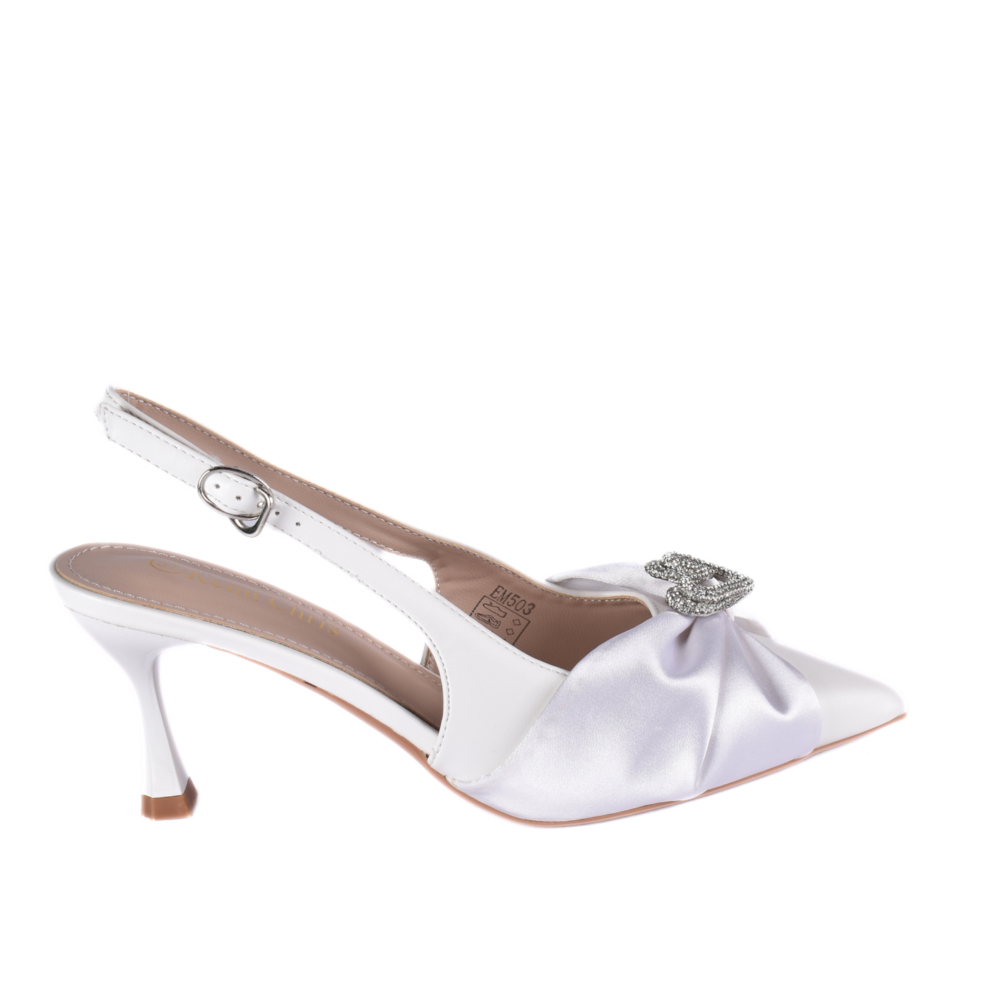 Buckle Closure Heeled Sandals With Decorative Accessory Melouk