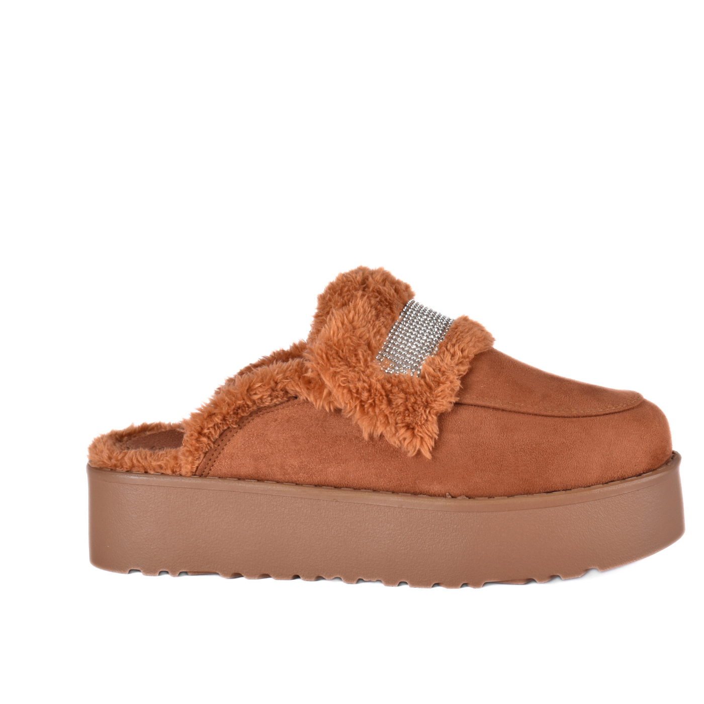 Leather Slip On Fur Loafers Melouk
