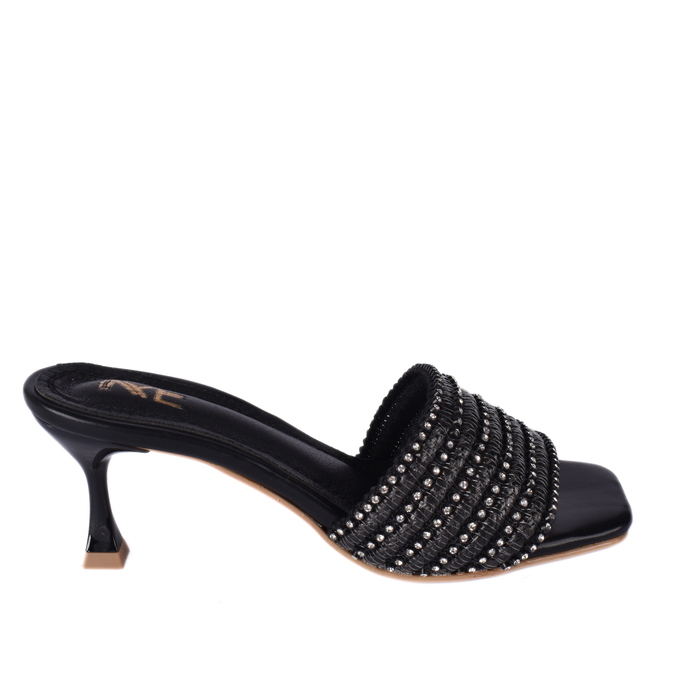 Studded Oval Heeled Mules Melouk