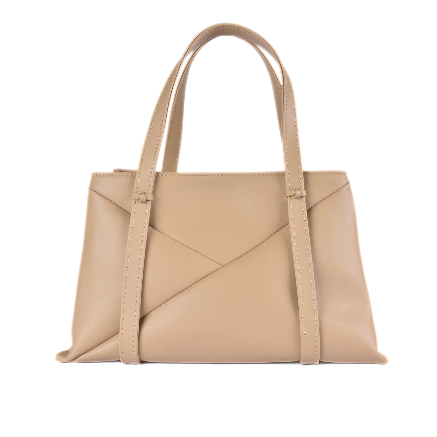 Embossed Leather Handbag Coffee Melouk