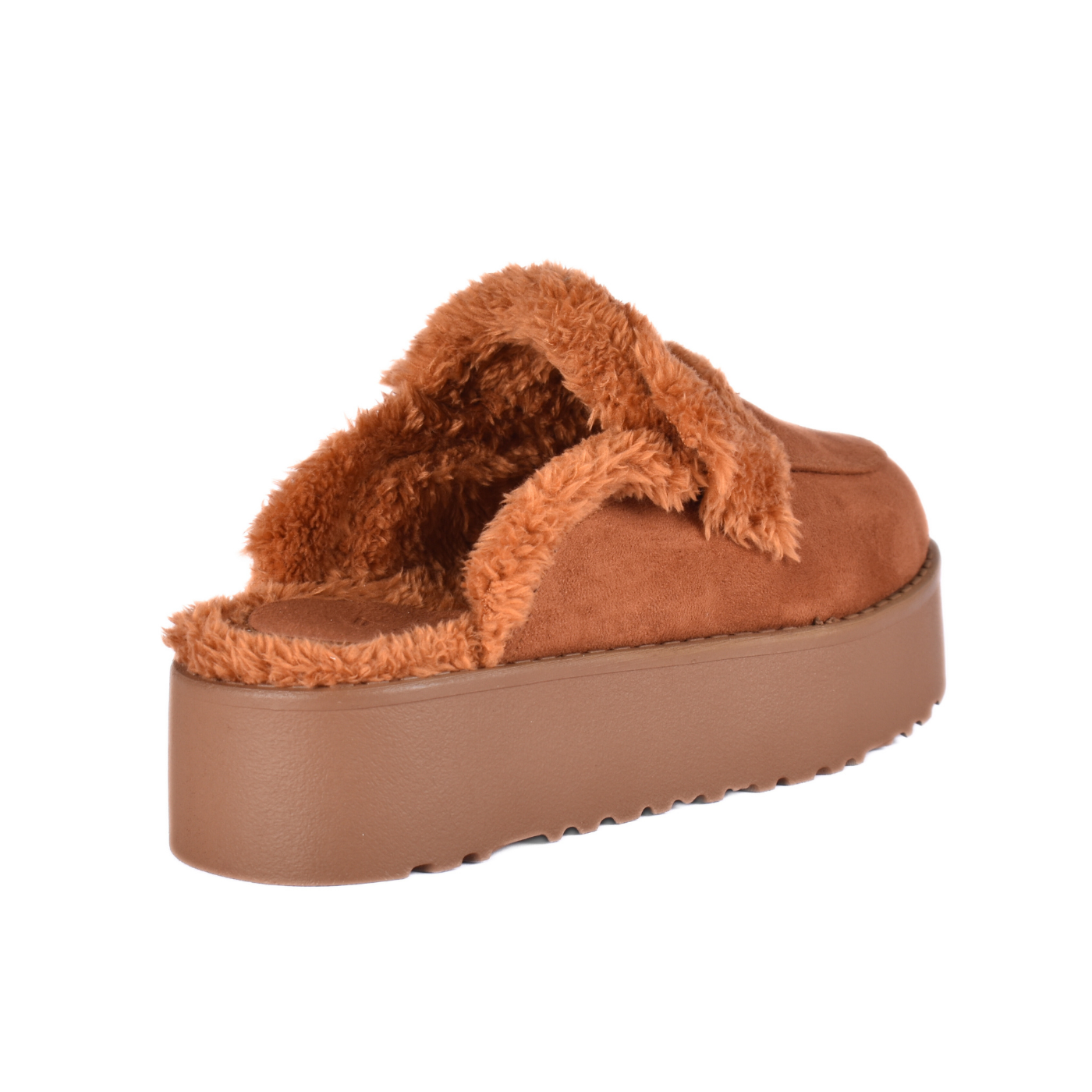 Leather Slip On Fur Loafers Melouk