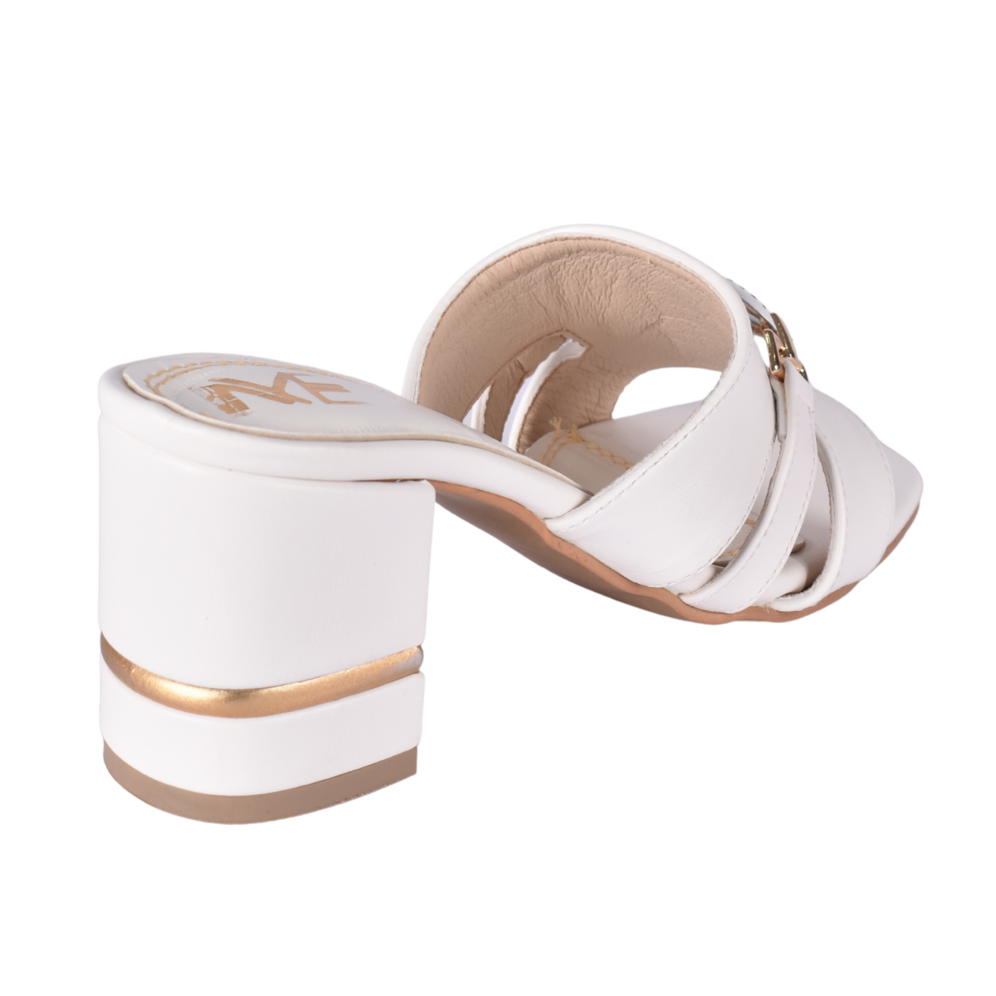 Heeled Black Ring Toe Slippers Melouk