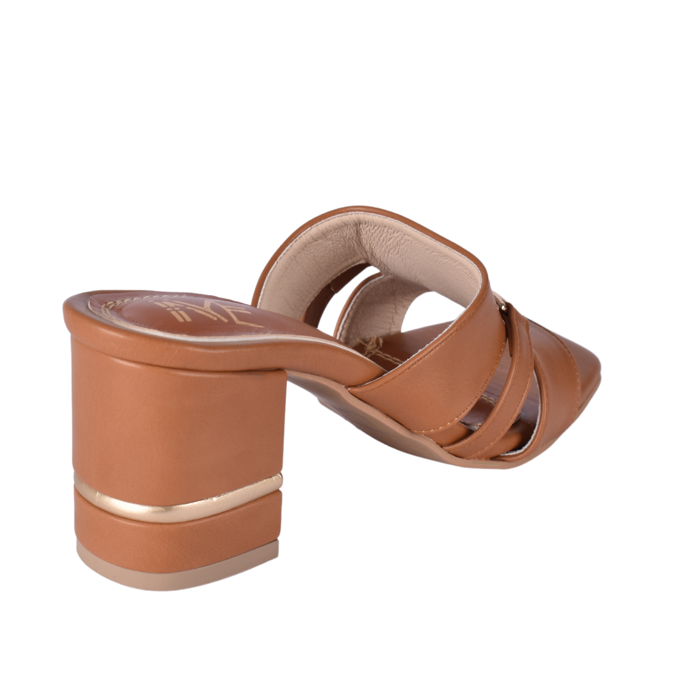 Heeled Black Ring Toe Slippers Melouk