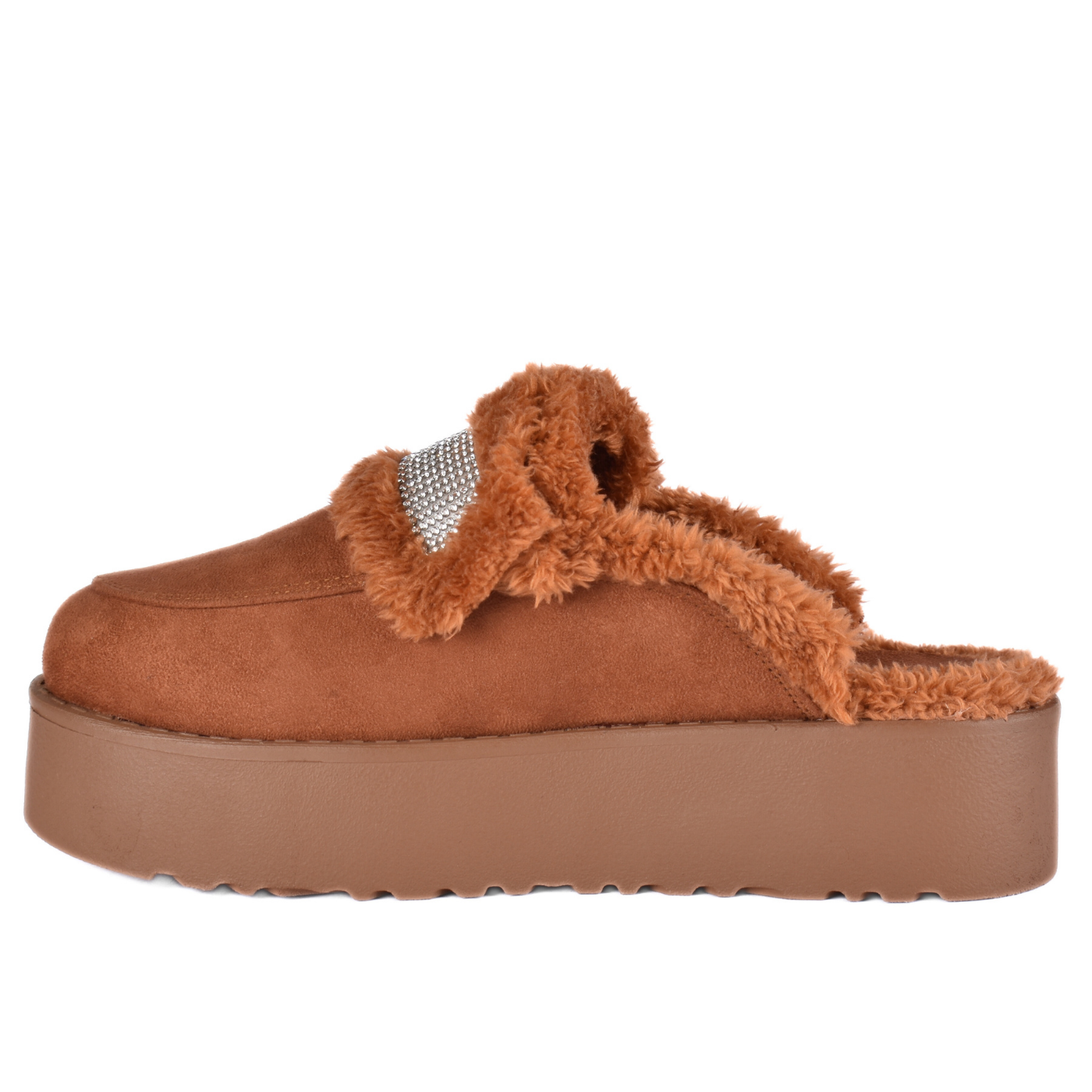 Leather Slip On Fur Loafers Melouk