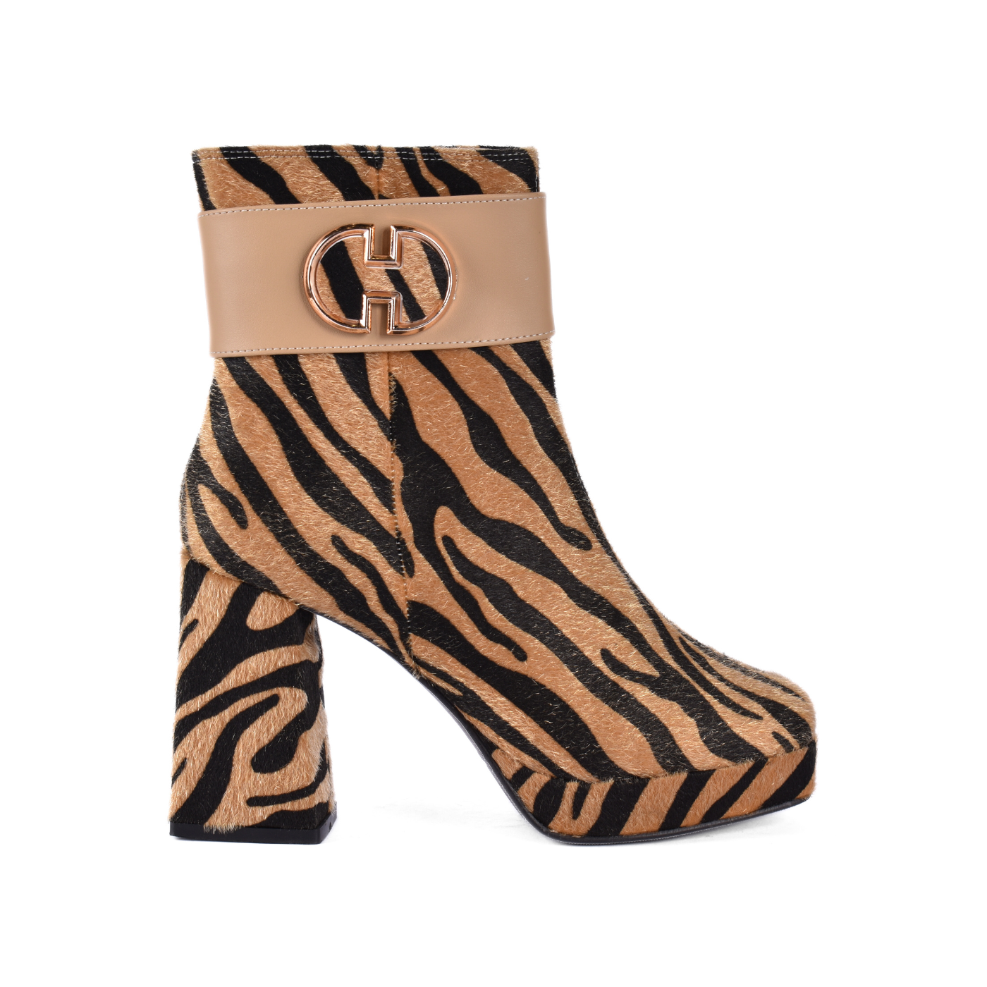 Printed Ankle Boots With Zipper Melouk