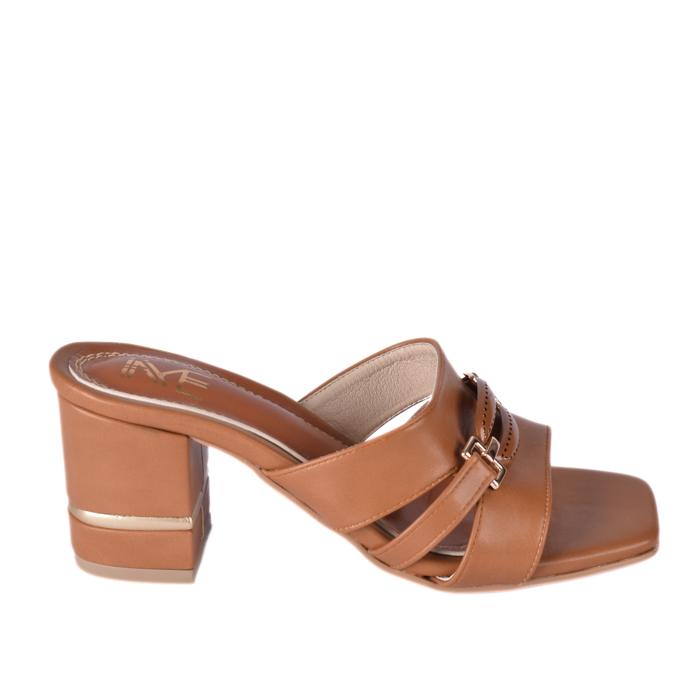 Heeled Black Ring Toe Slippers Melouk