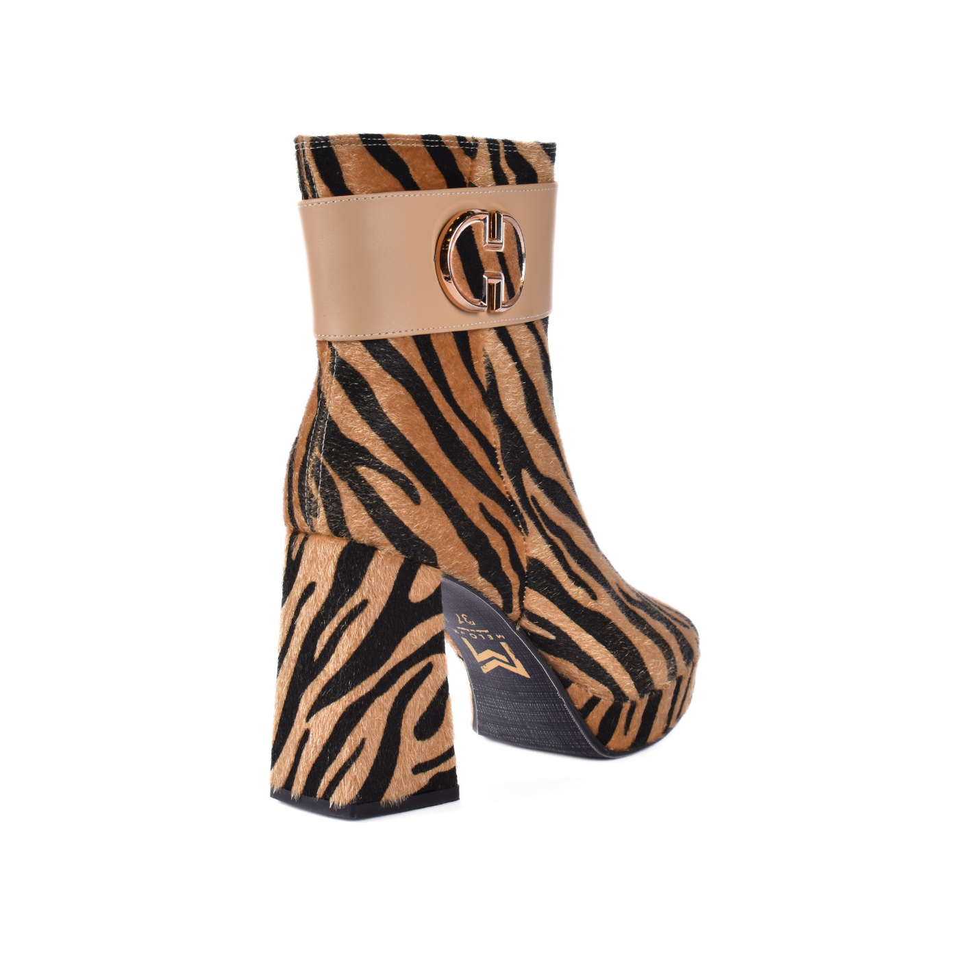 Printed Ankle Boots With Zipper Melouk