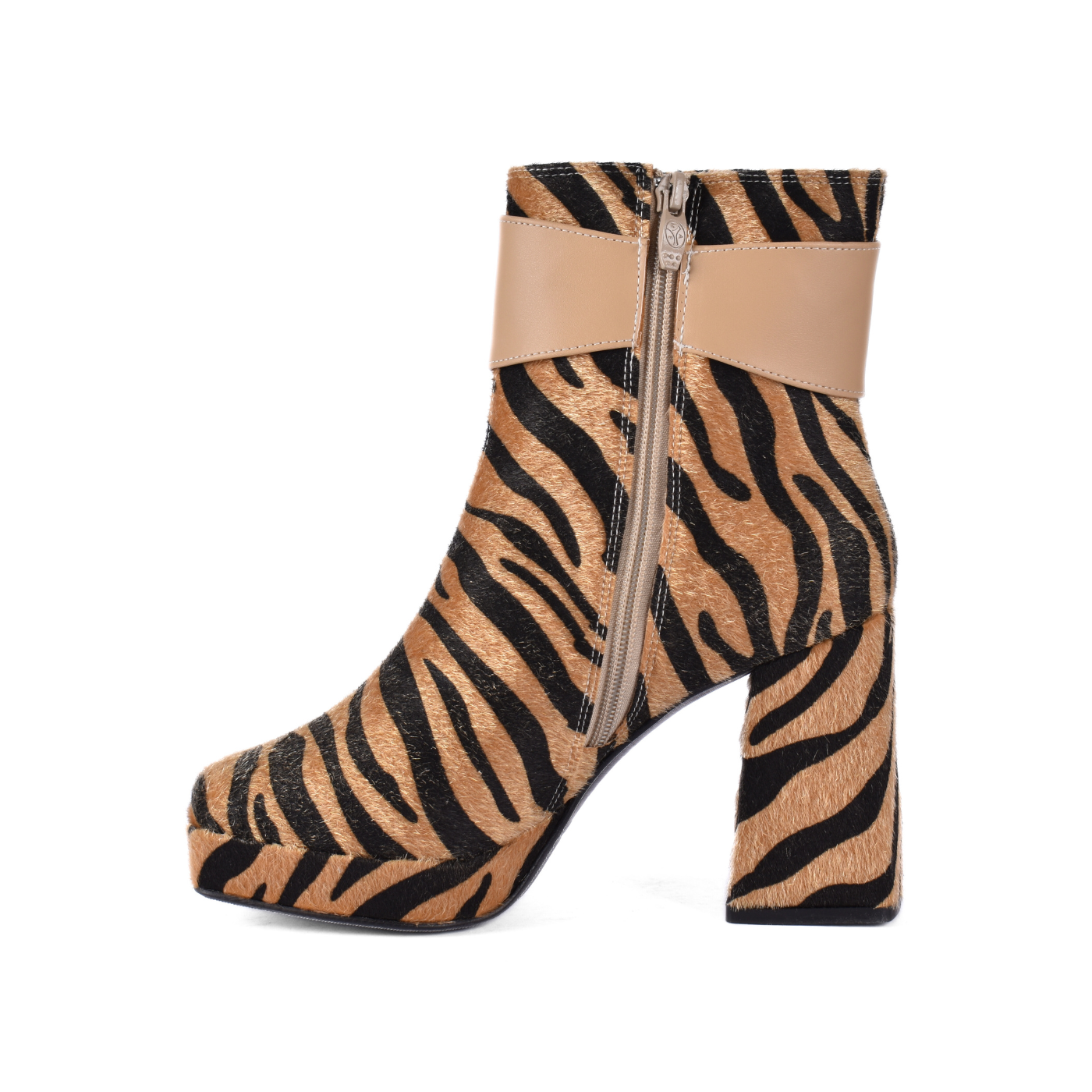 Printed Ankle Boots With Zipper Melouk
