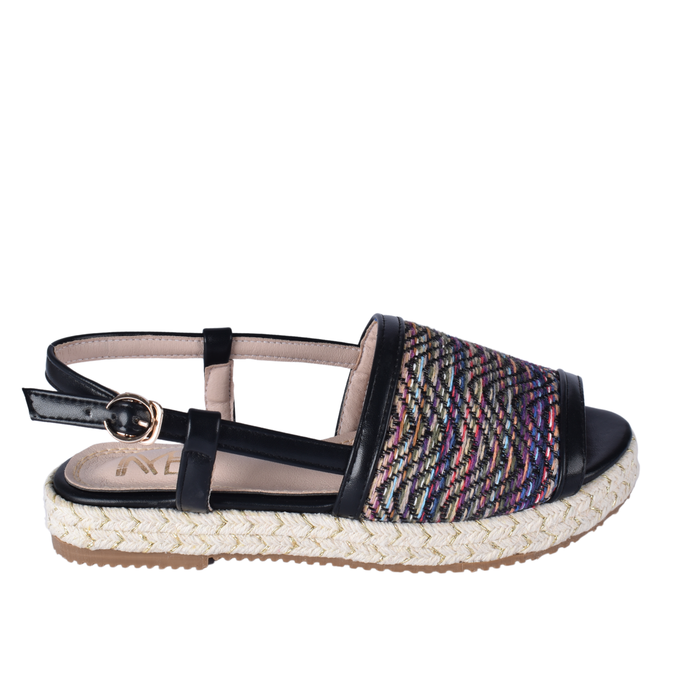 Braided, Beaded & Tassled Buckle Closure Wedge Sandals Melouk