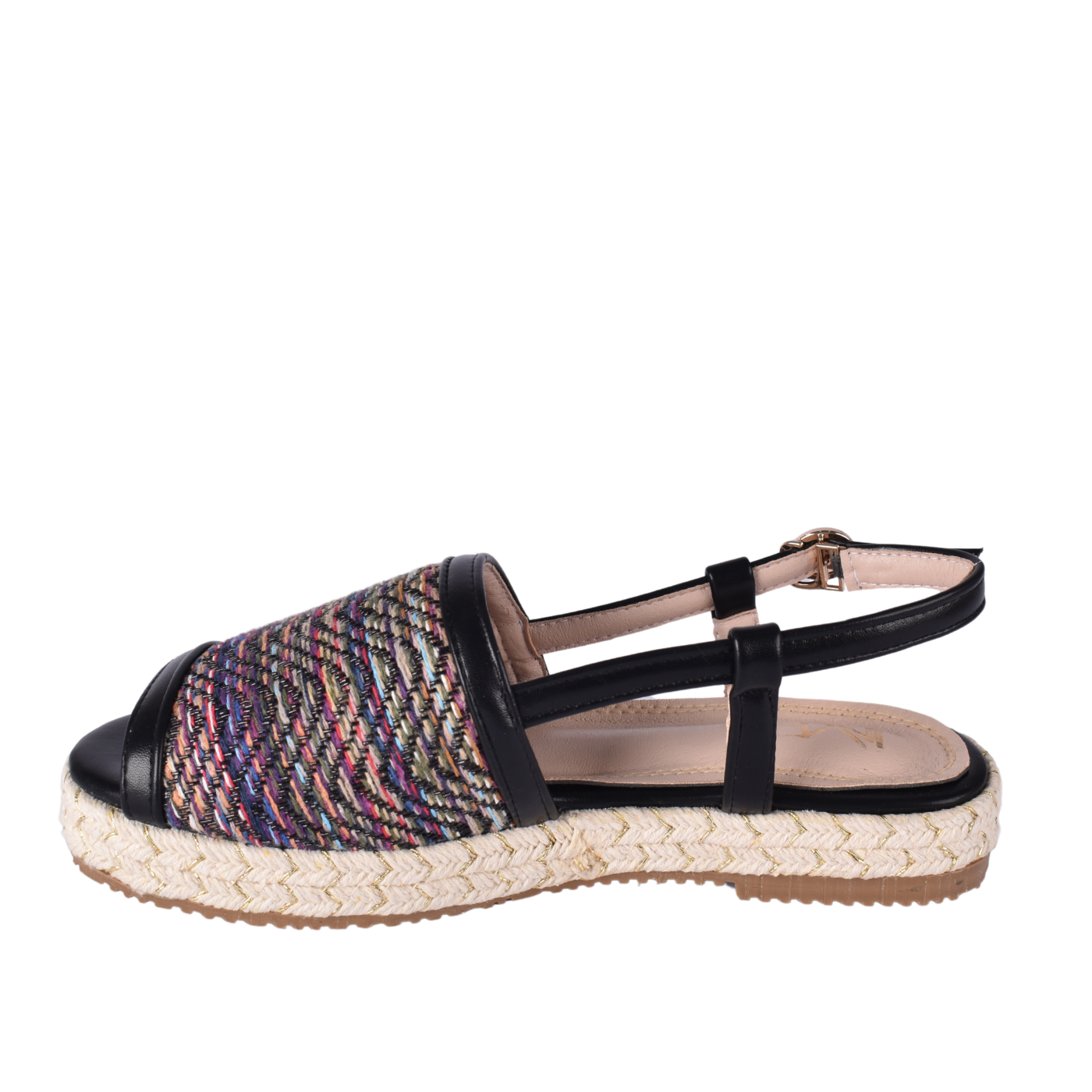 Braided, Beaded & Tassled Buckle Closure Wedge Sandals Melouk