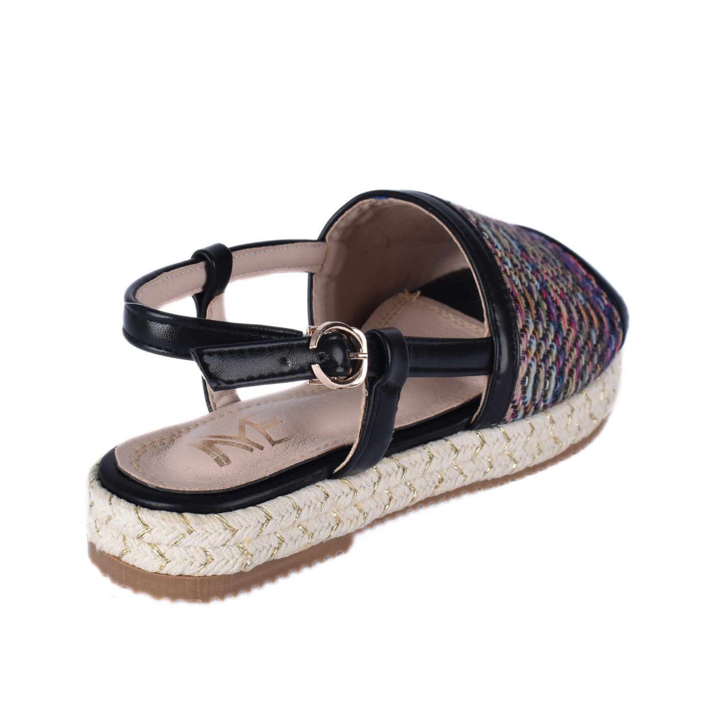 Braided, Beaded & Tassled Buckle Closure Wedge Sandals Melouk