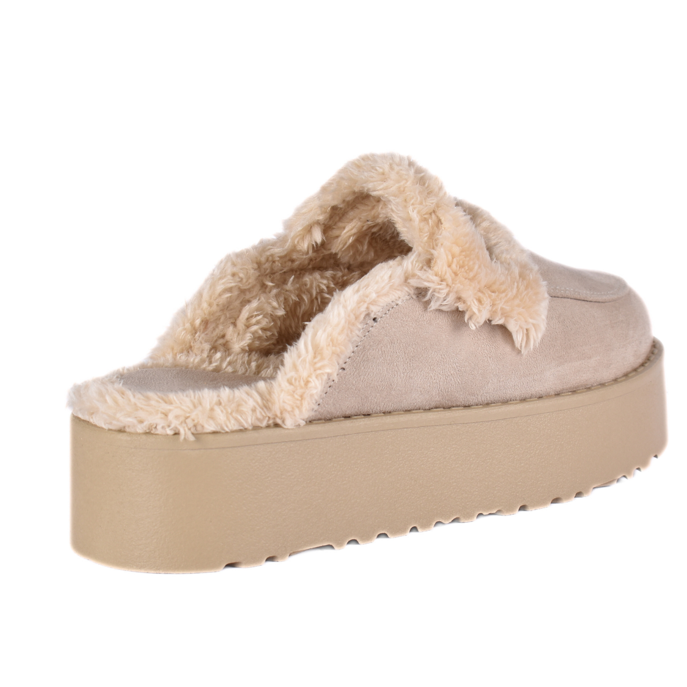 Leather Slip On Fur Loafers Melouk
