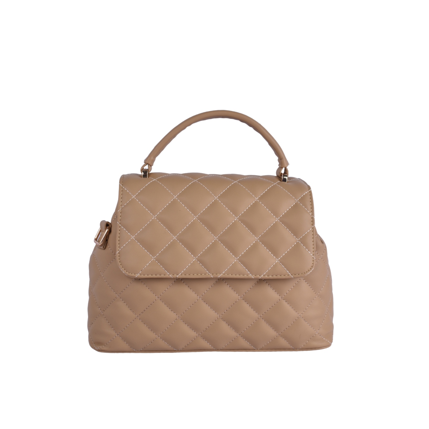 Lined Leather Handbag Coffee Melouk