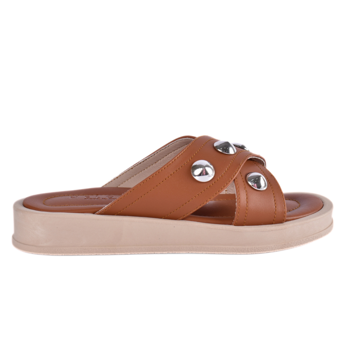 Slide Sandals With Silver Studs Melouk