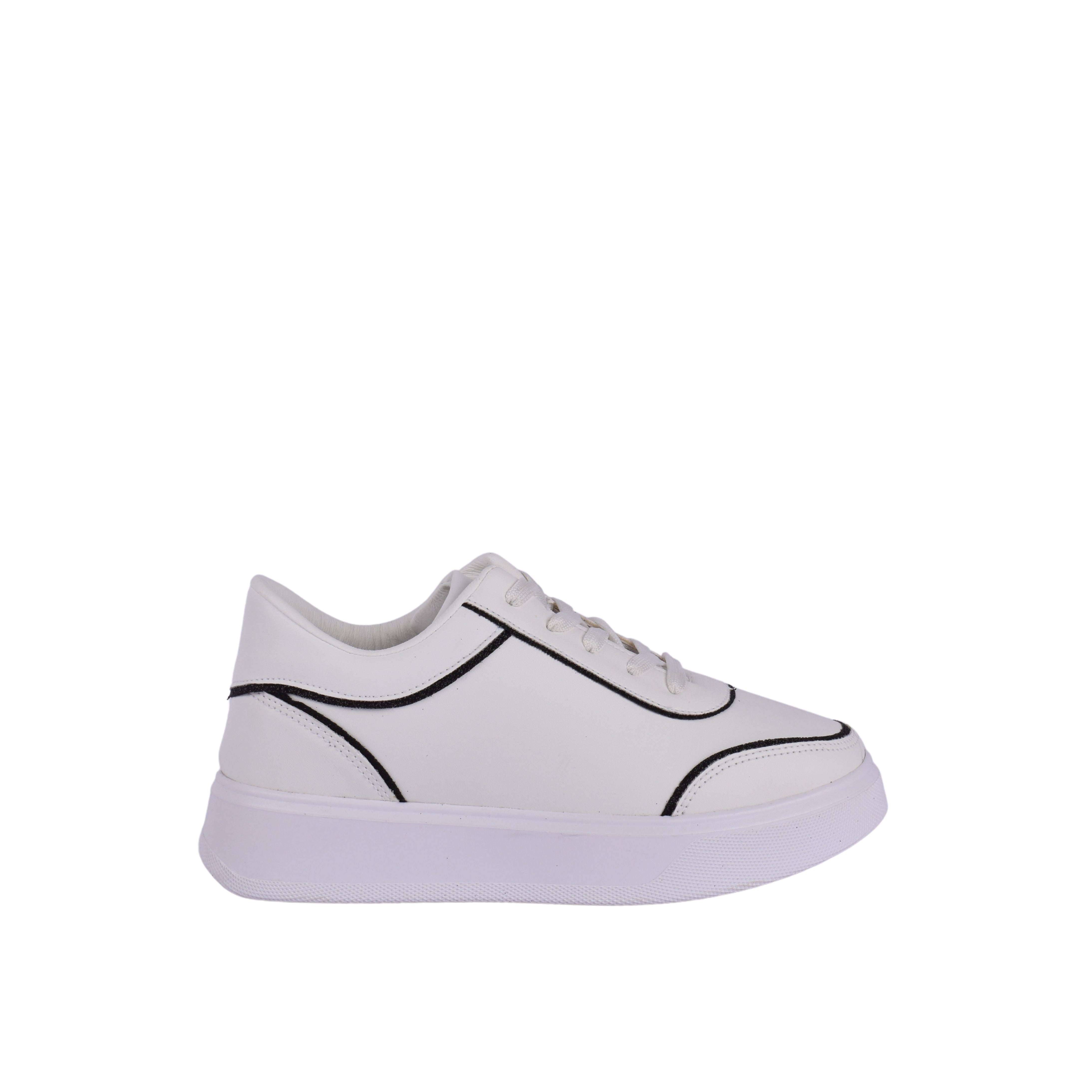 Fashionable Sneaker With Trims Black Melouk
