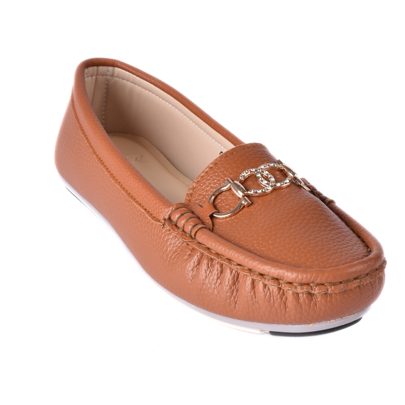 Leather Slip-On Flat Shoes Havana Melouk