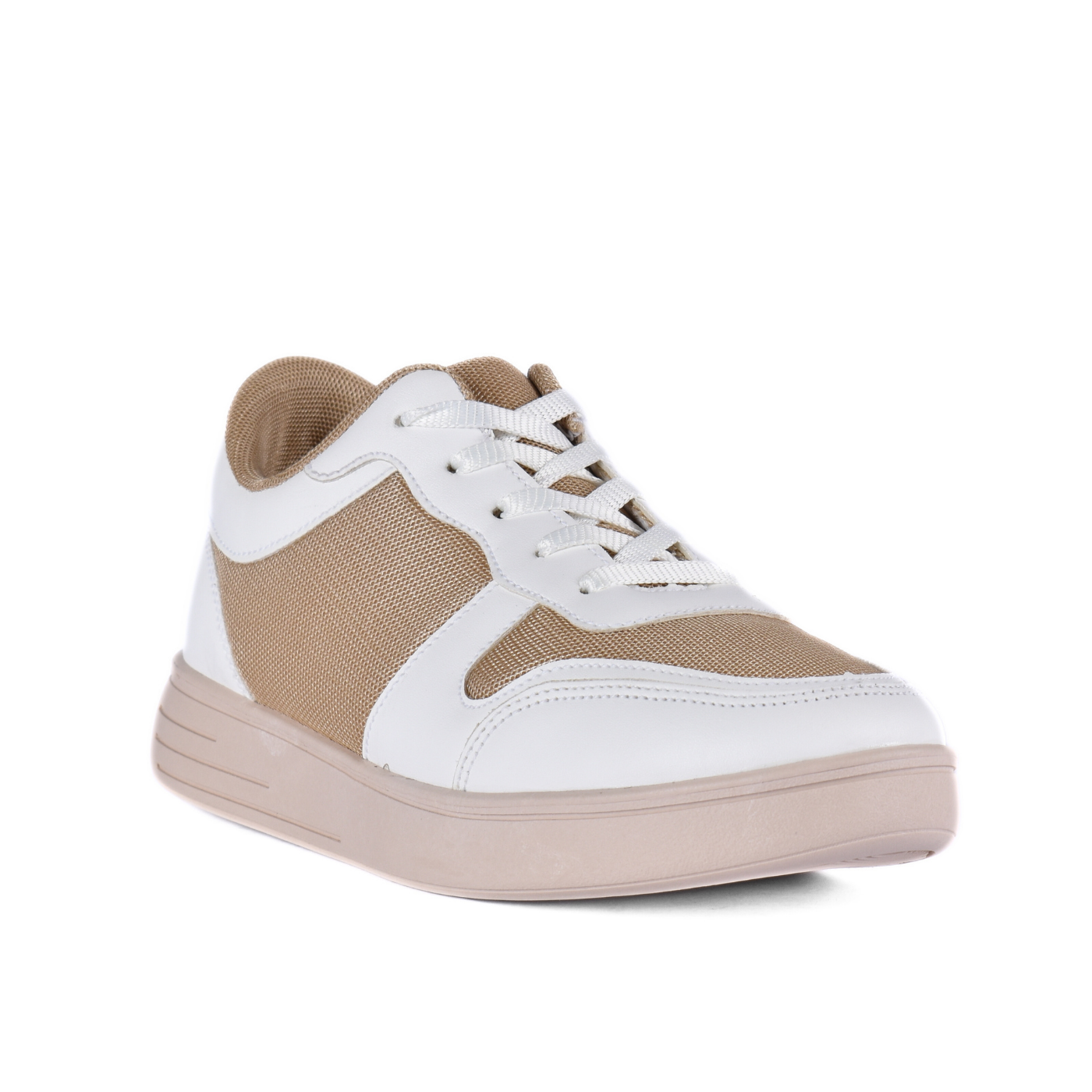 Round Toecap Sneakers Beige Melouk