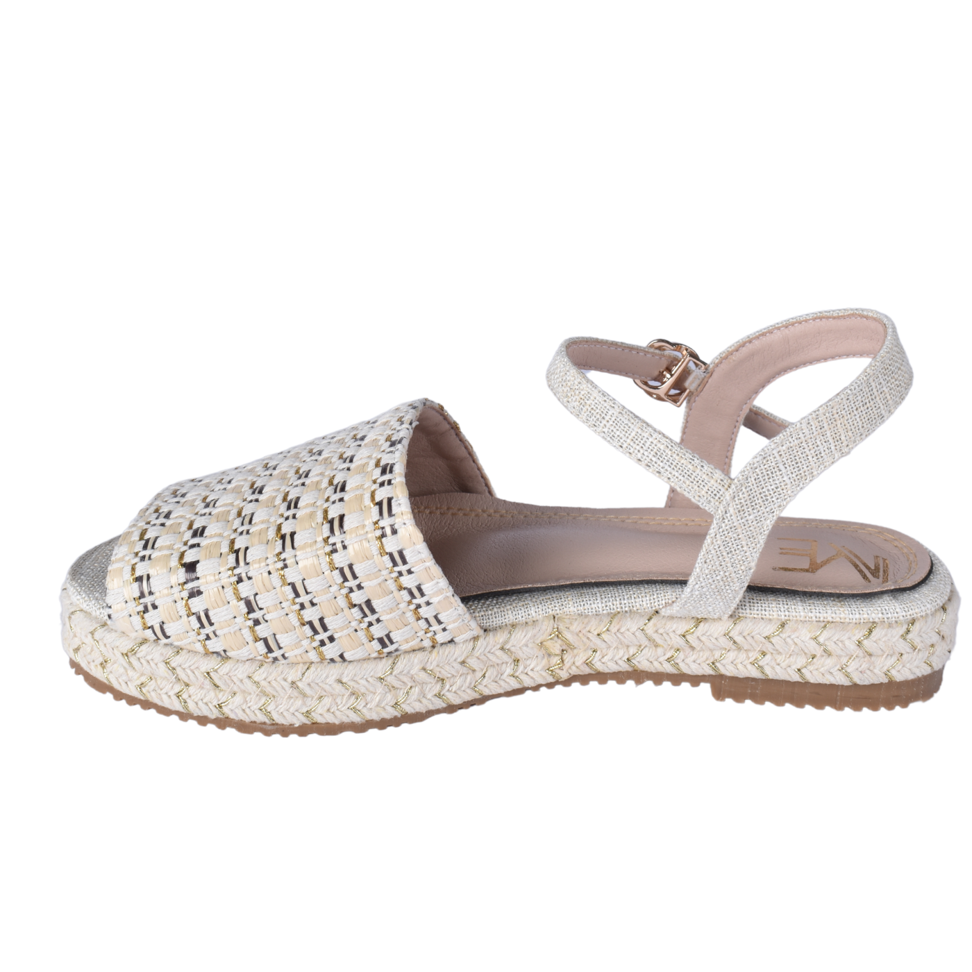 Woven Espadrille Sandal With Ankle Strap Melouk