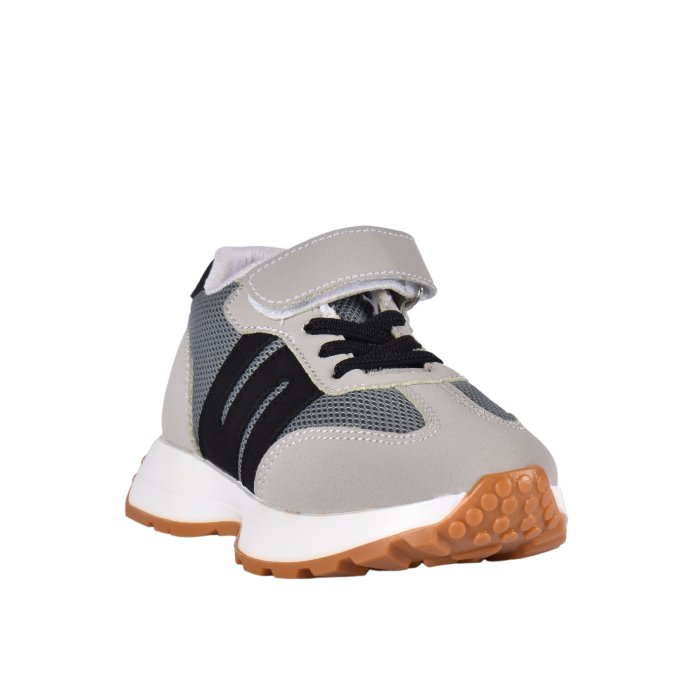 Velcro Strap Running Sneakers for Kids Black Melouk