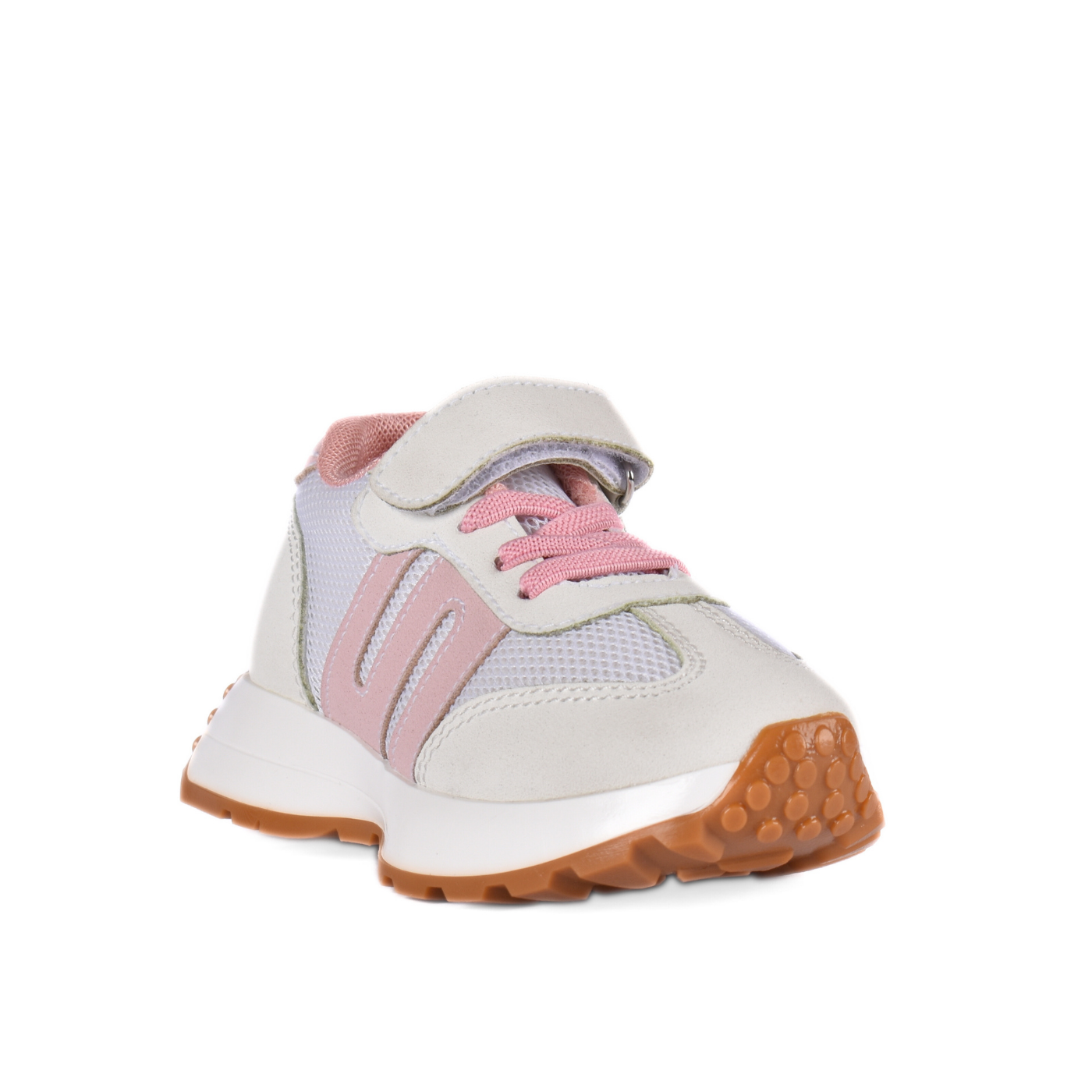 Velcro Strap Running Sneakers for Kids Pink Melouk