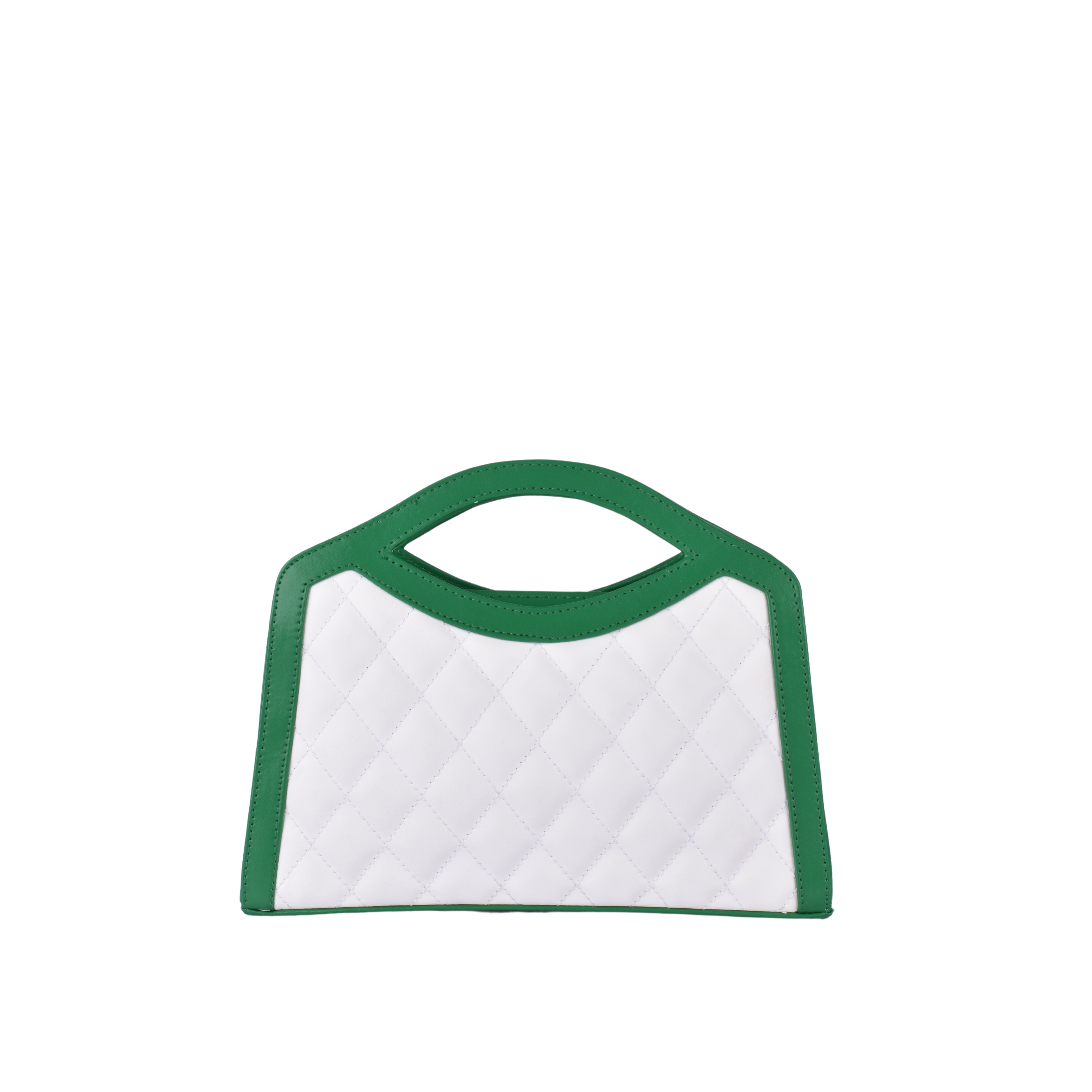 Lined Leather Clutch Bag Green Melouk
