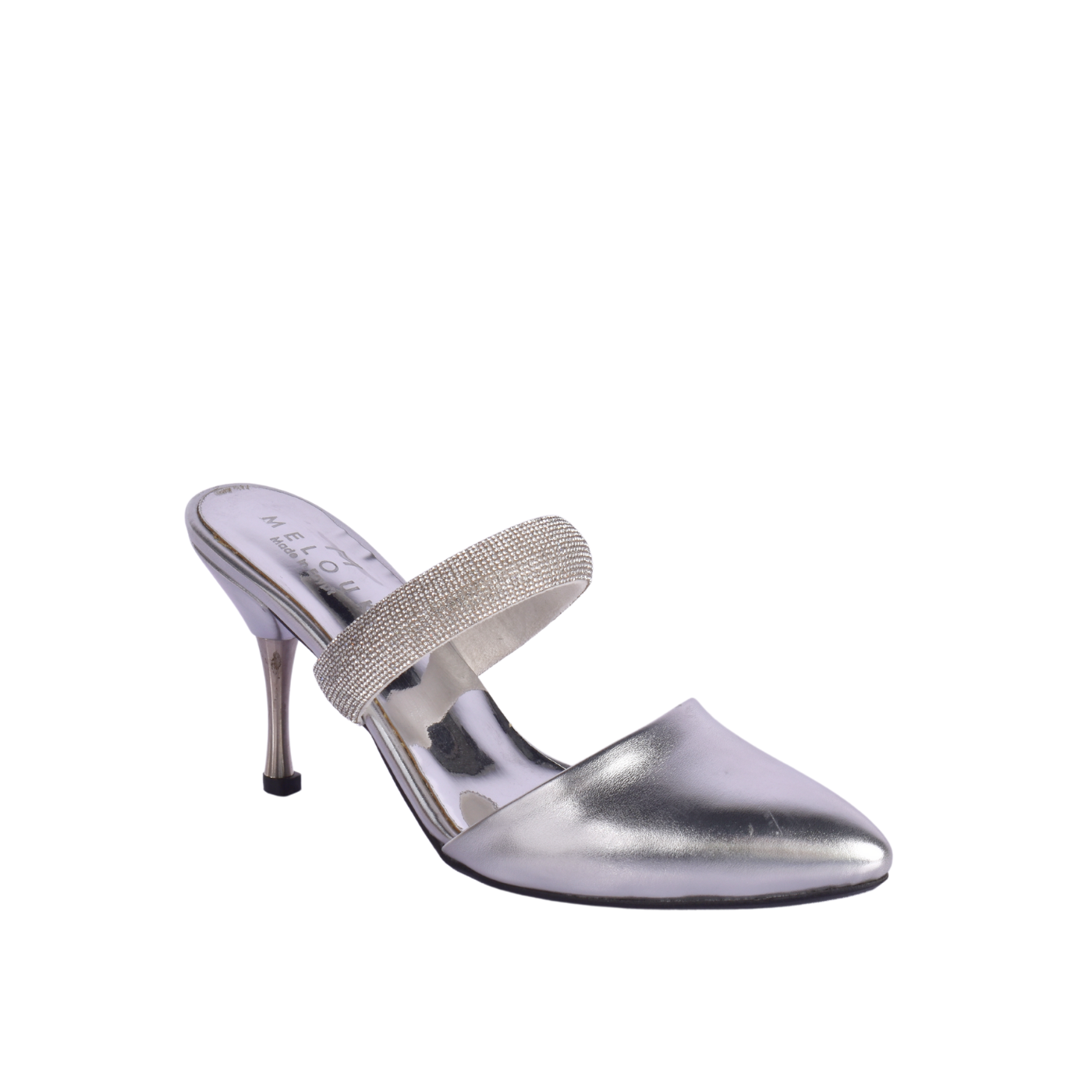 Strass High Heels Pumps Silver Melouk