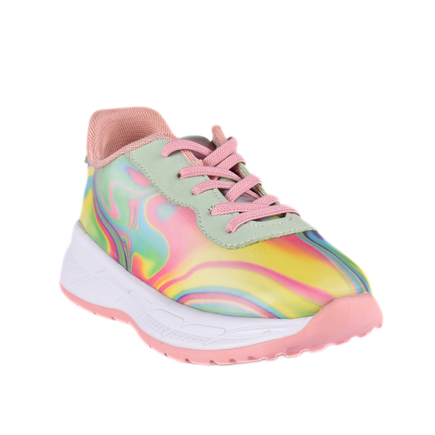 Embossed Sneakers Kids With Details Pink 77 30S Melouk