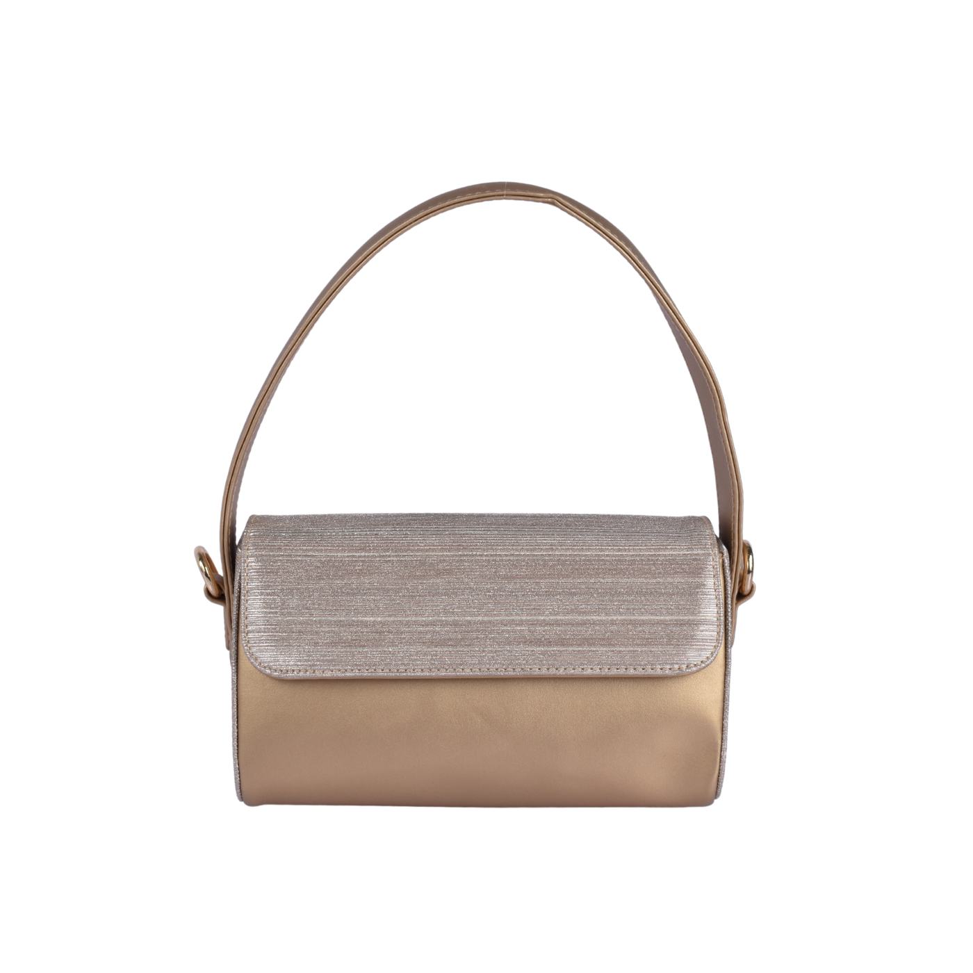 Quilted Shoulder Bag With Studs Gold Melouk