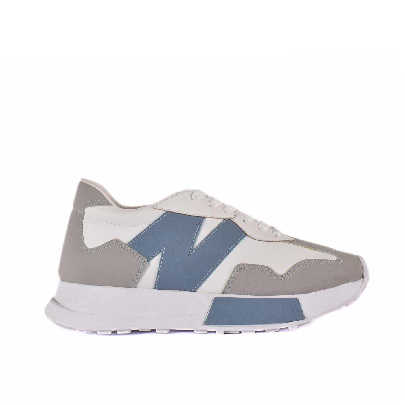 Leather White Midsole Sneakers Melouk