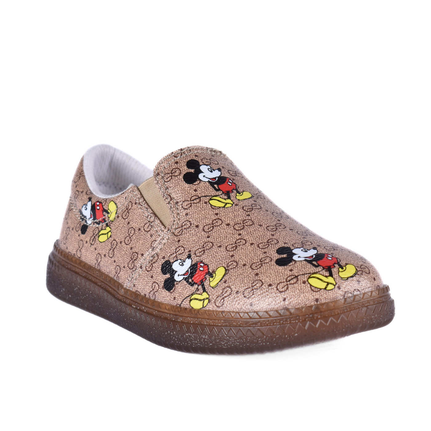 Embossed Sneakers Kids With Details Coffee 70 30S Melouk