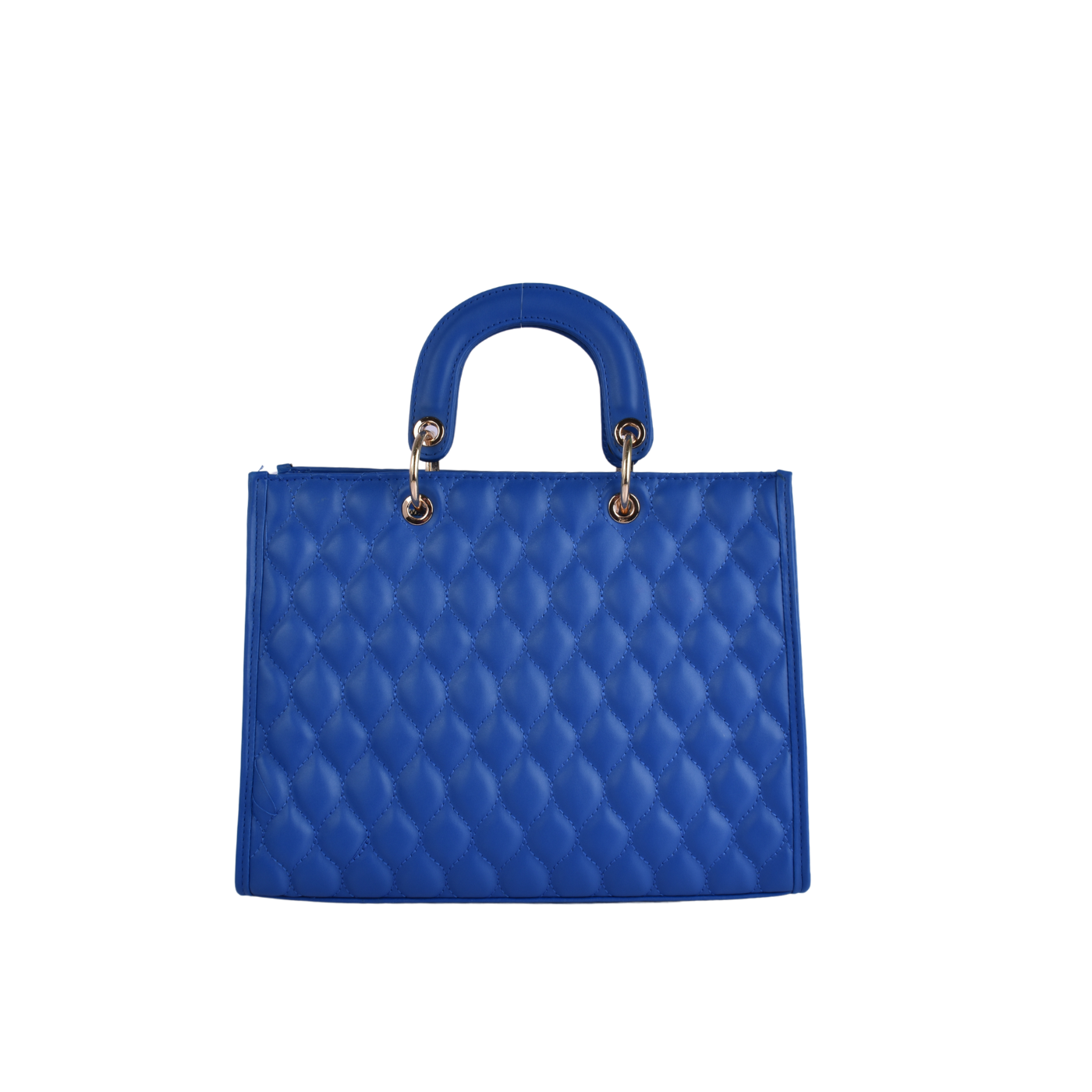 Lined Leather Handbag Blue Melouk