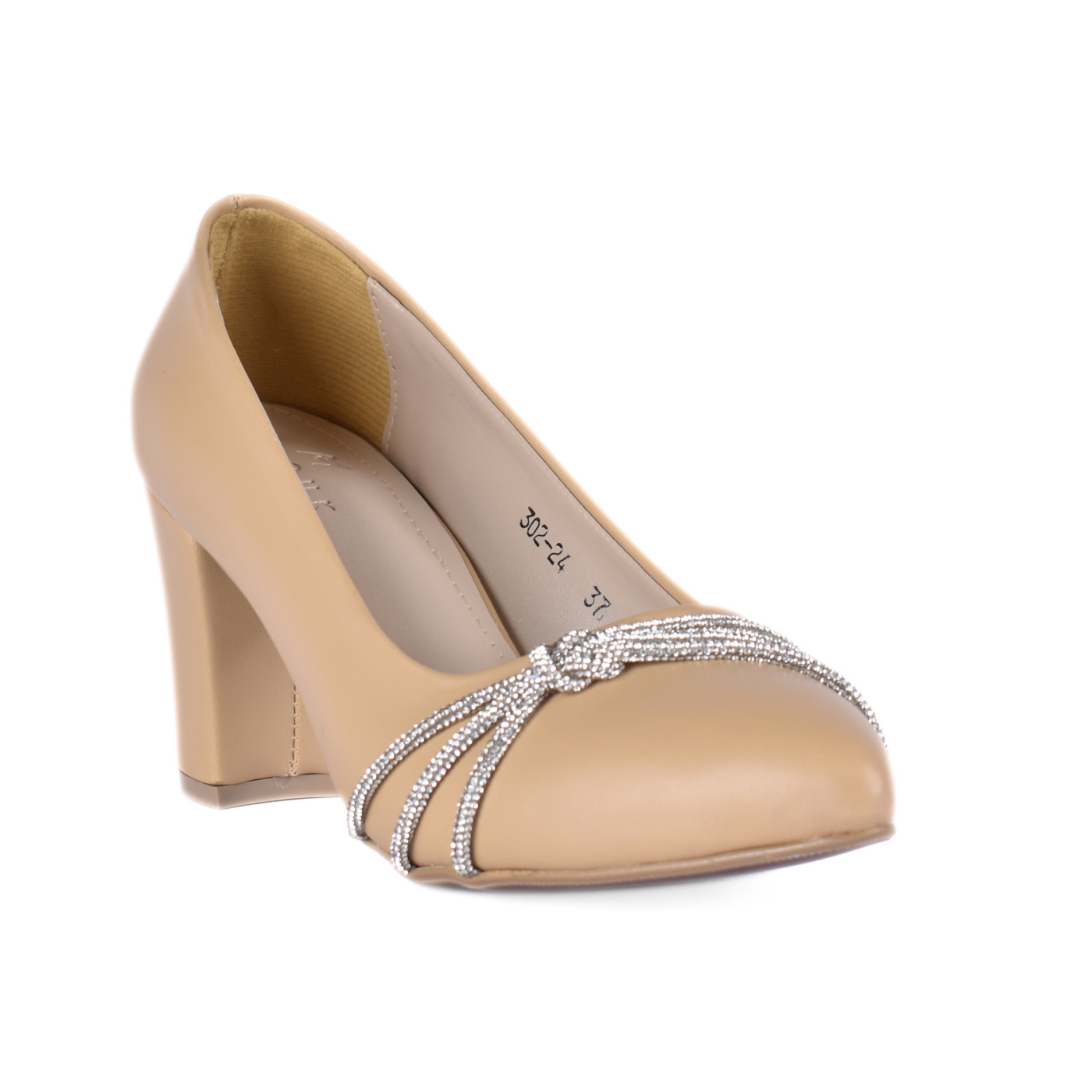 Strass High Heels Pumps Beige Melouk