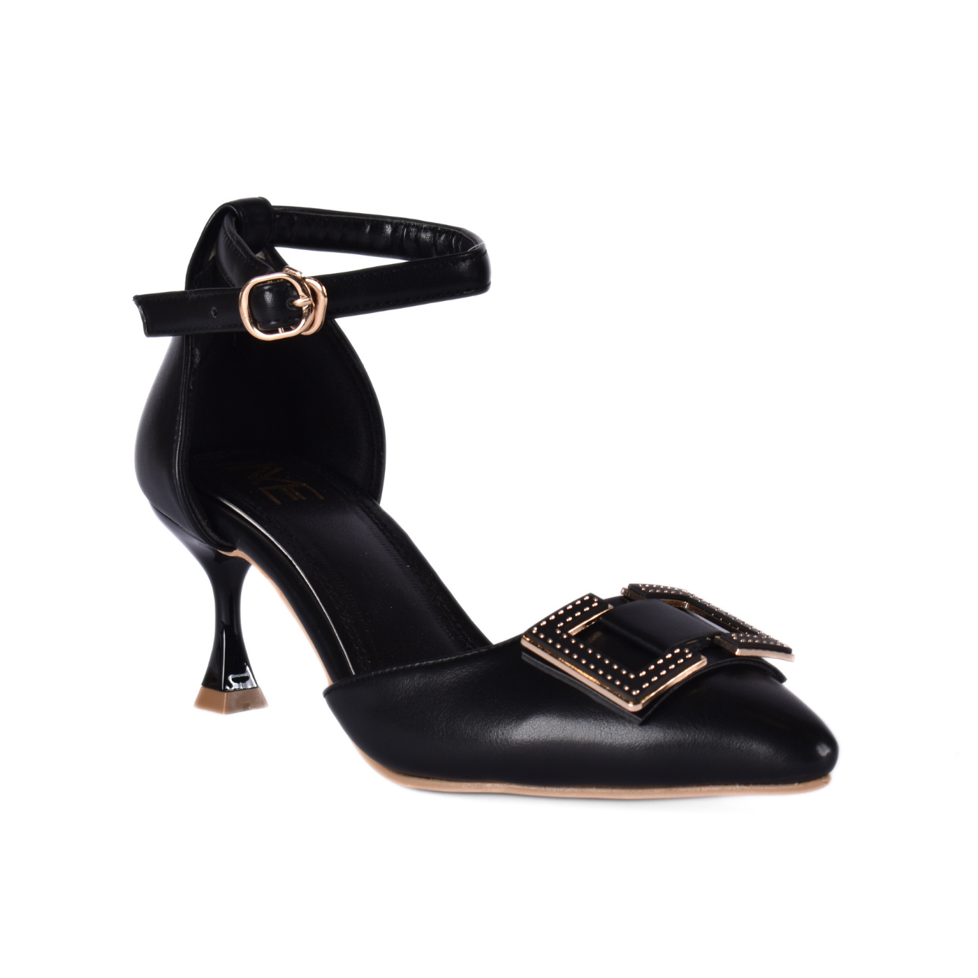 Pointed Toe Heeled Shoes Black Melouk