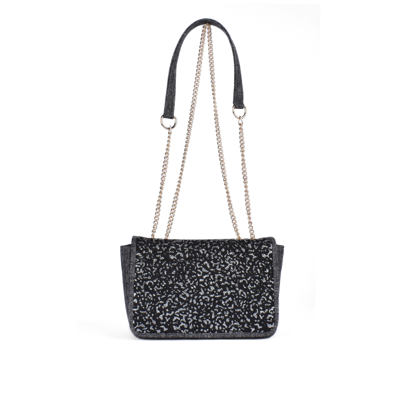 Leather Double Chain Handled Shoulder Bag Melouk