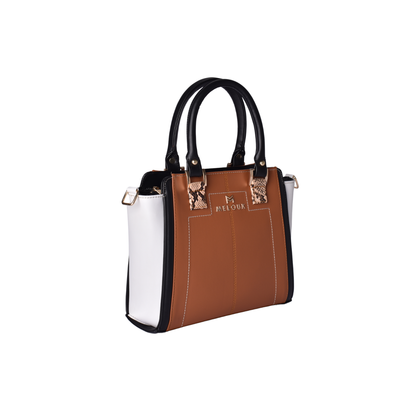 Classic Leather Handbag With Details Melouk