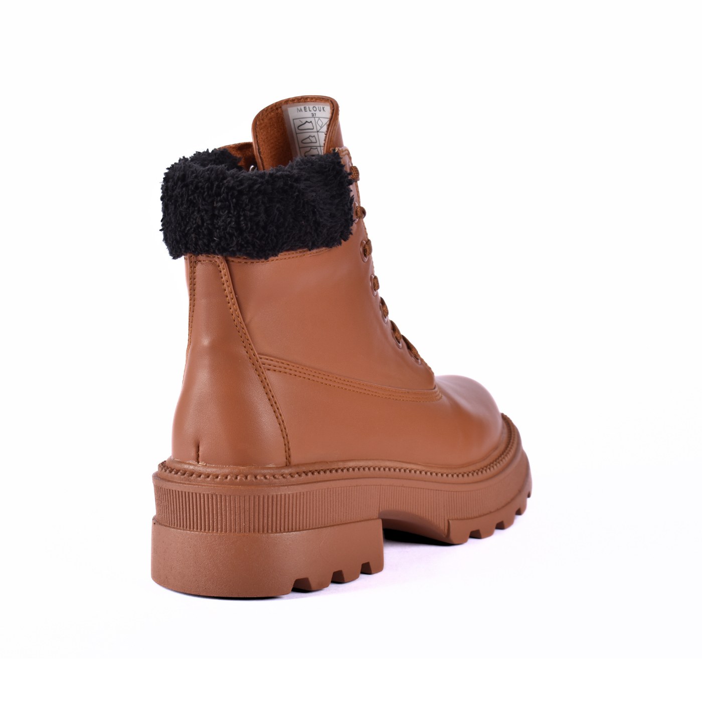 Lace Up Ankle Boots With Fur Melouk
