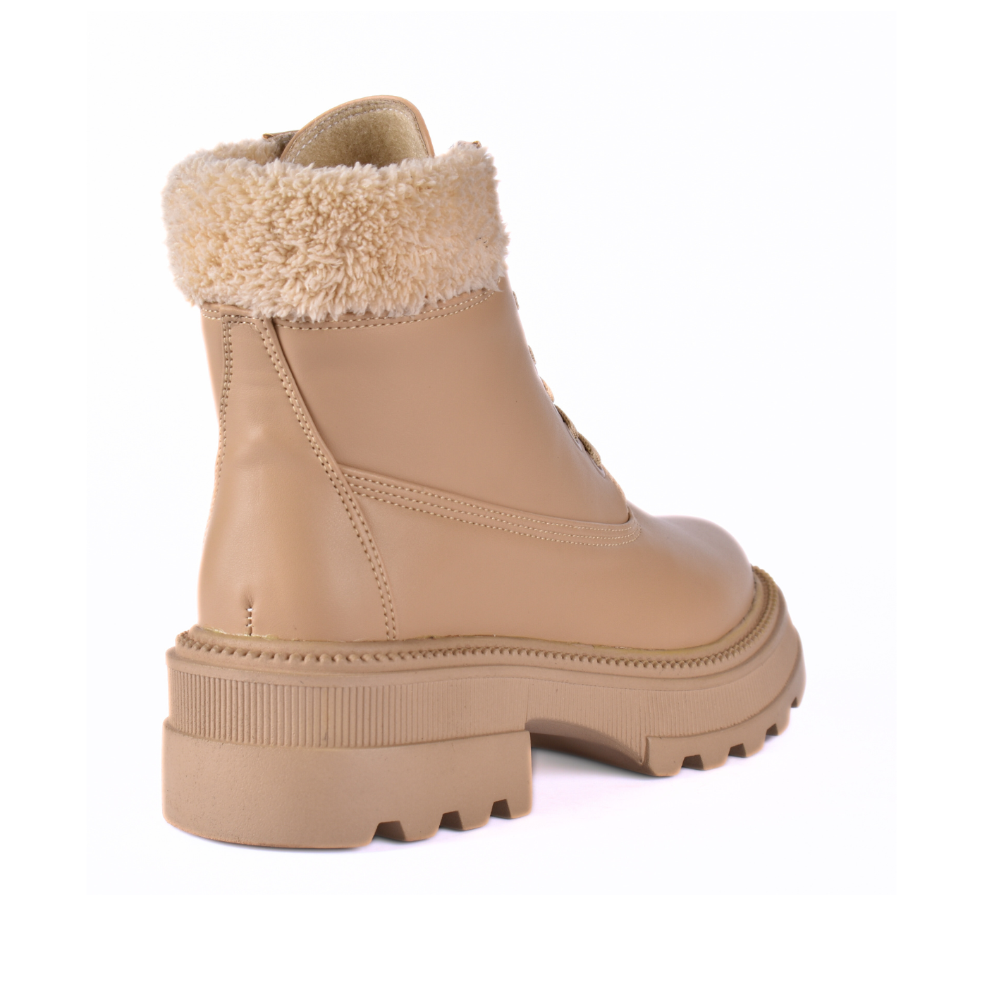 Lace Up Ankle Boots With Fur Melouk