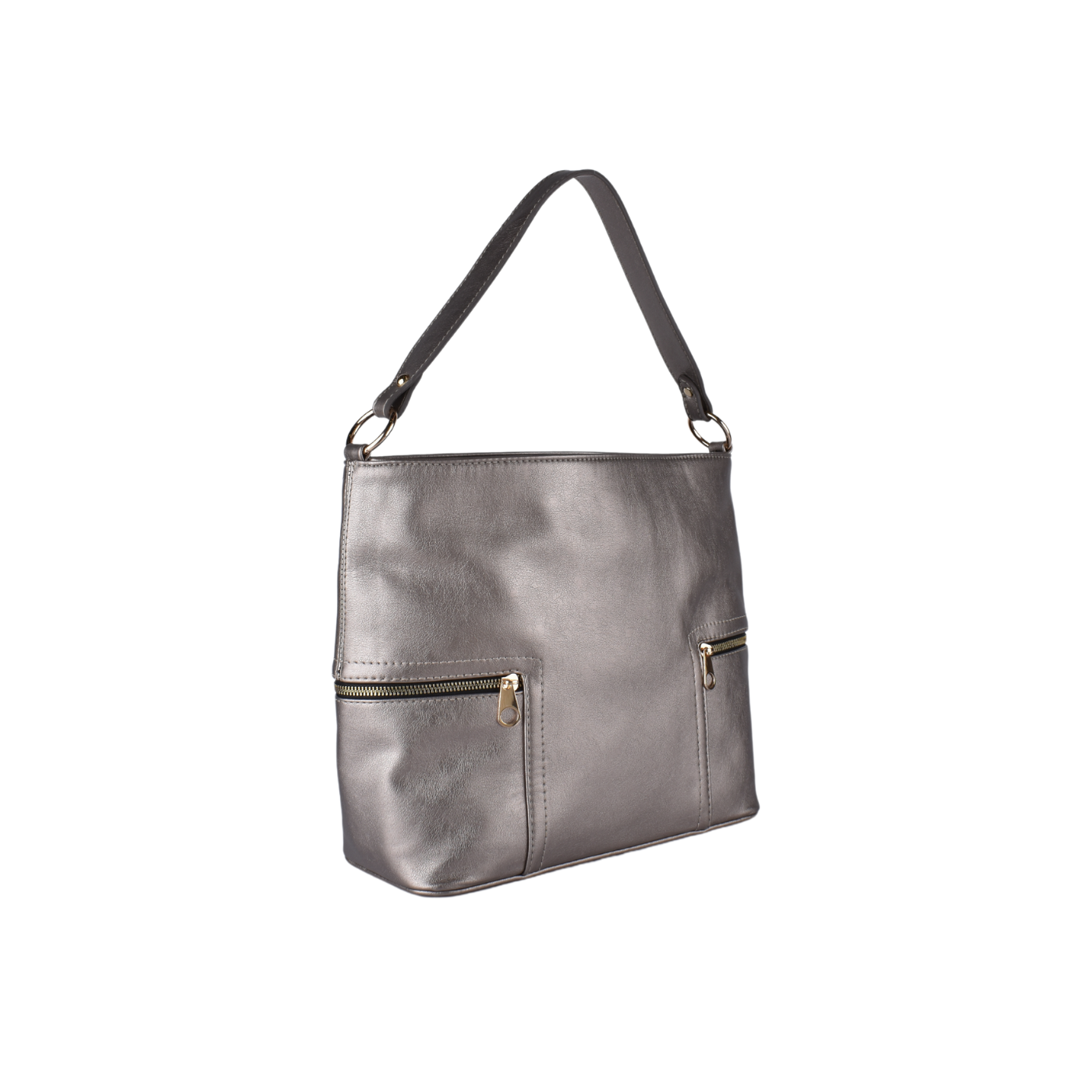Black Basic Shoulder Bag With Zipper Melouk