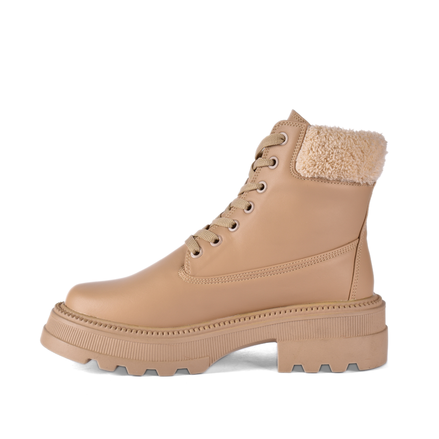 Lace Up Ankle Boots With Fur Melouk