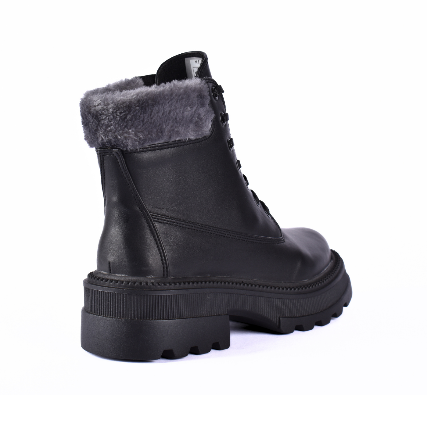 Lace Up Ankle Boots With Fur Melouk