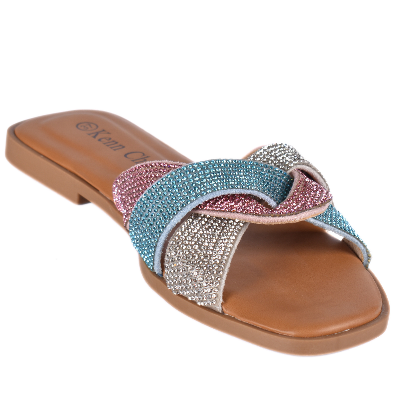 Slip On Flat Bling-Bling Slippers Pink Melouk