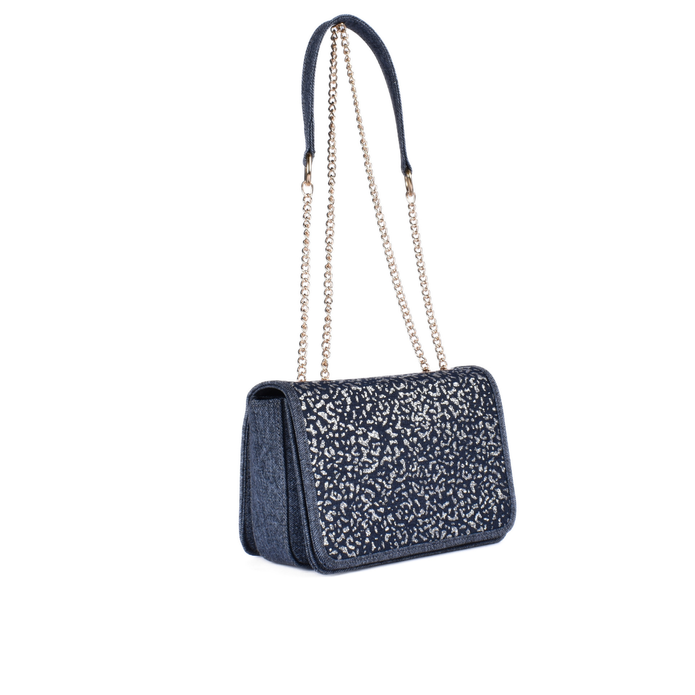 Leather Double Chain Handled Shoulder Bag Melouk