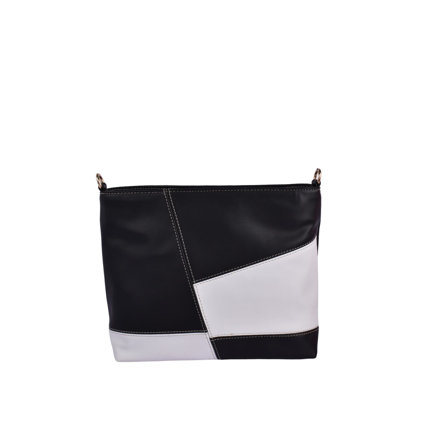 Basic Leather Cross Body Bag Black Melouk