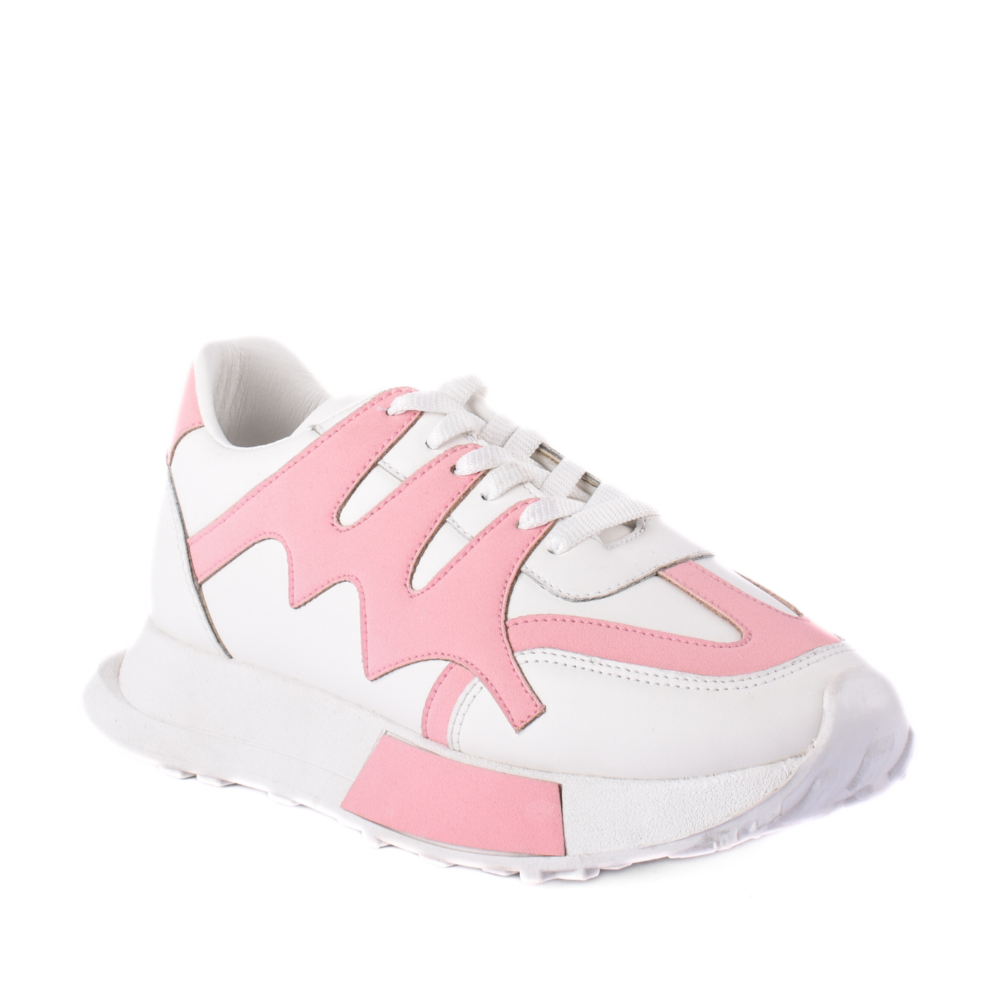 Fashionable Sneaker With Trims Pink Melouk