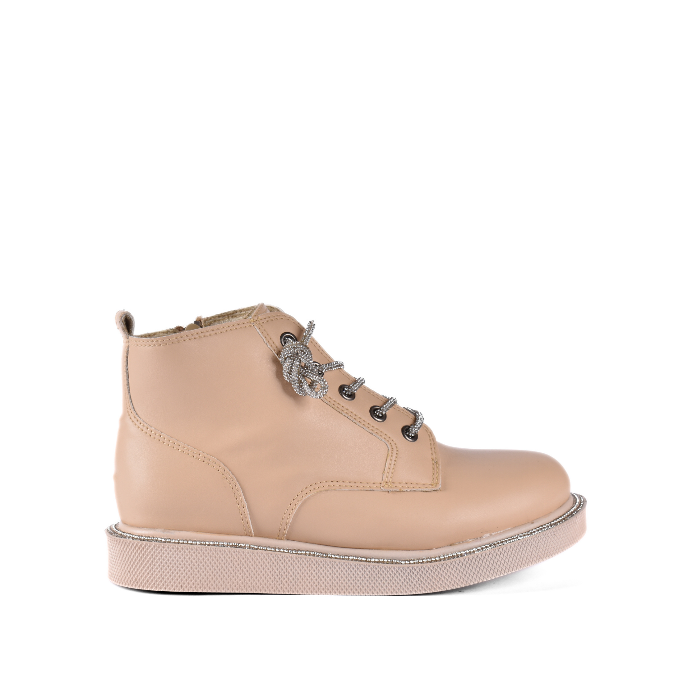 Lace Up Ankle Boots With Stones Melouk